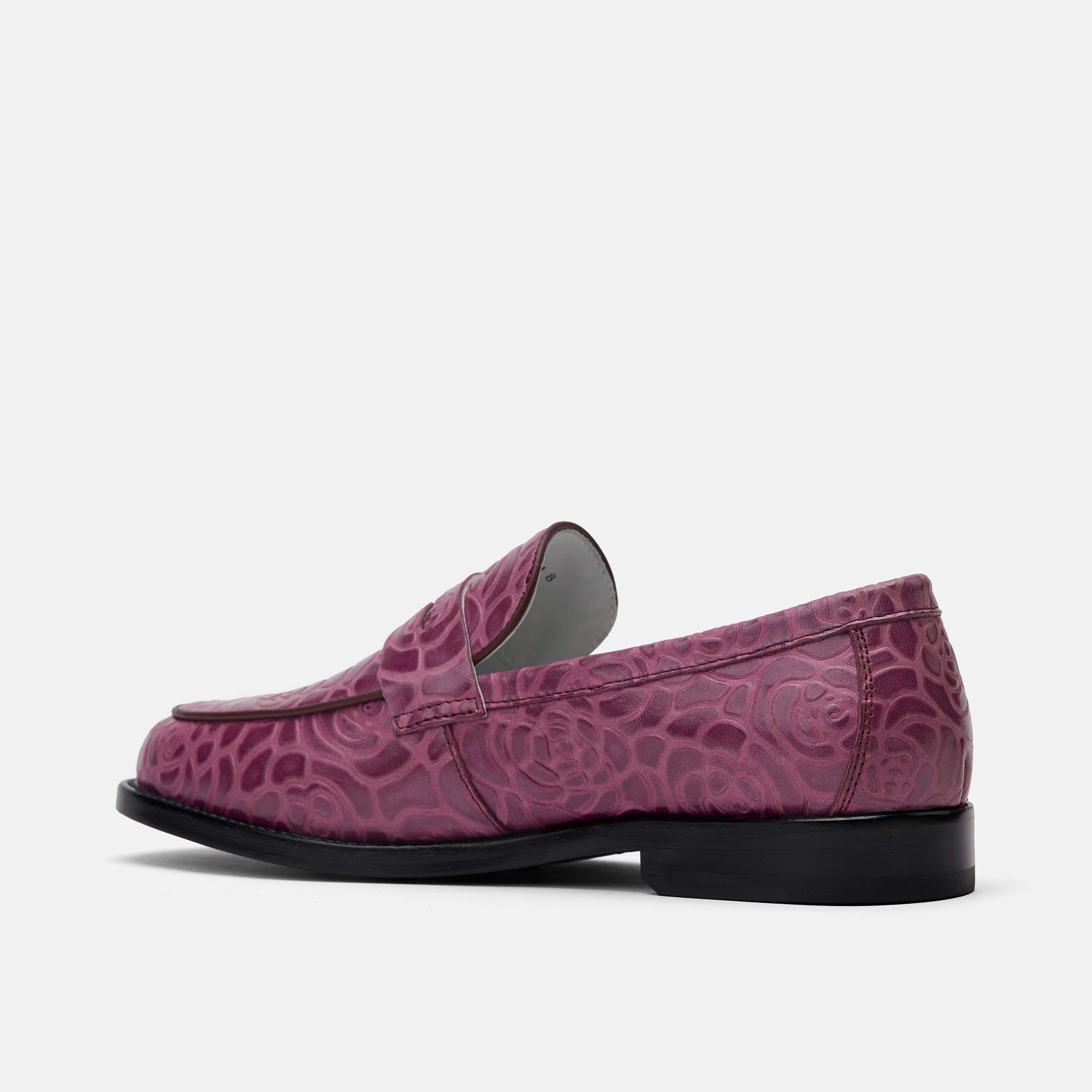 Women Purple Floral Penny Loafer