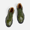 Otis Green Croc Combat Boots