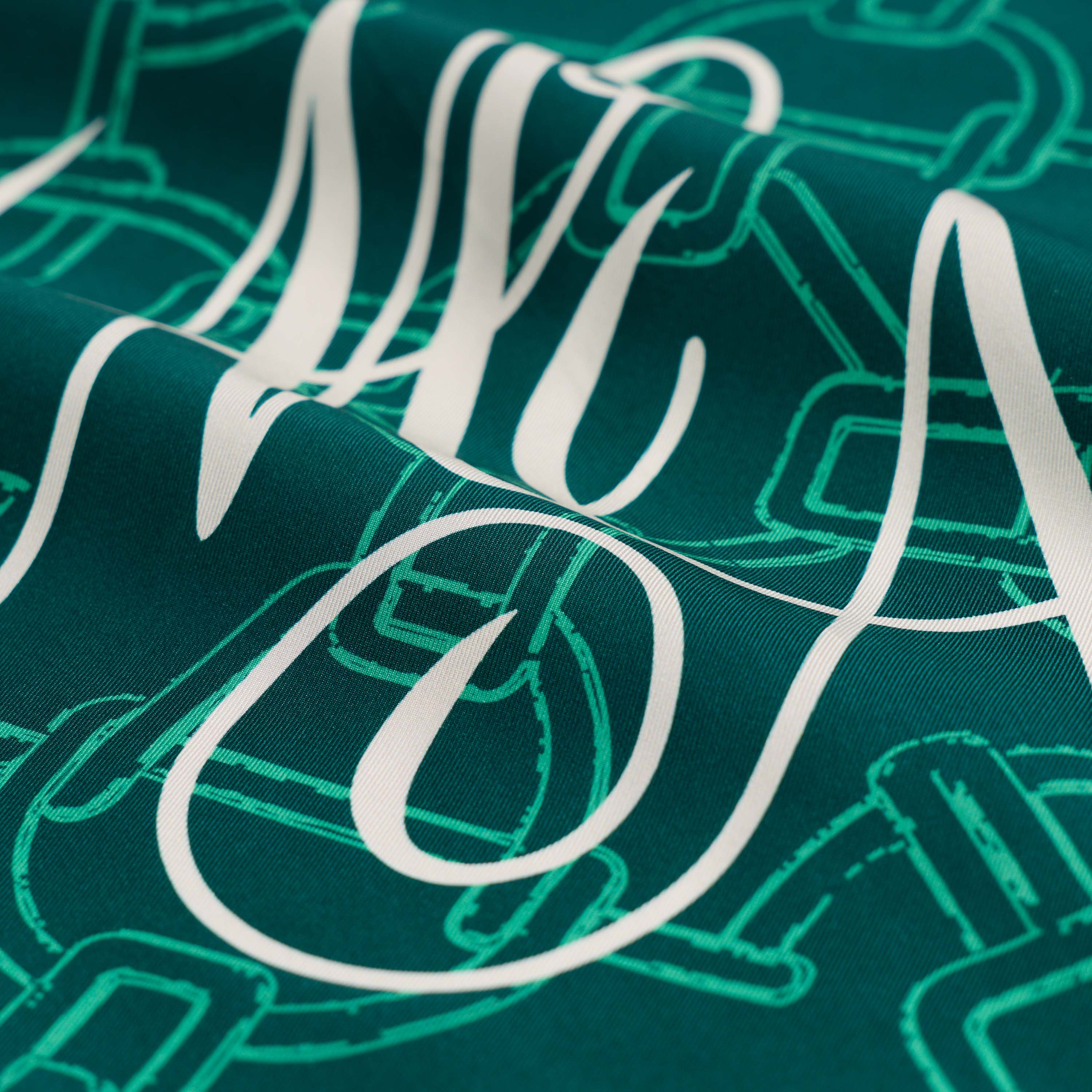 Marc Nolan Silk Scarf - Green