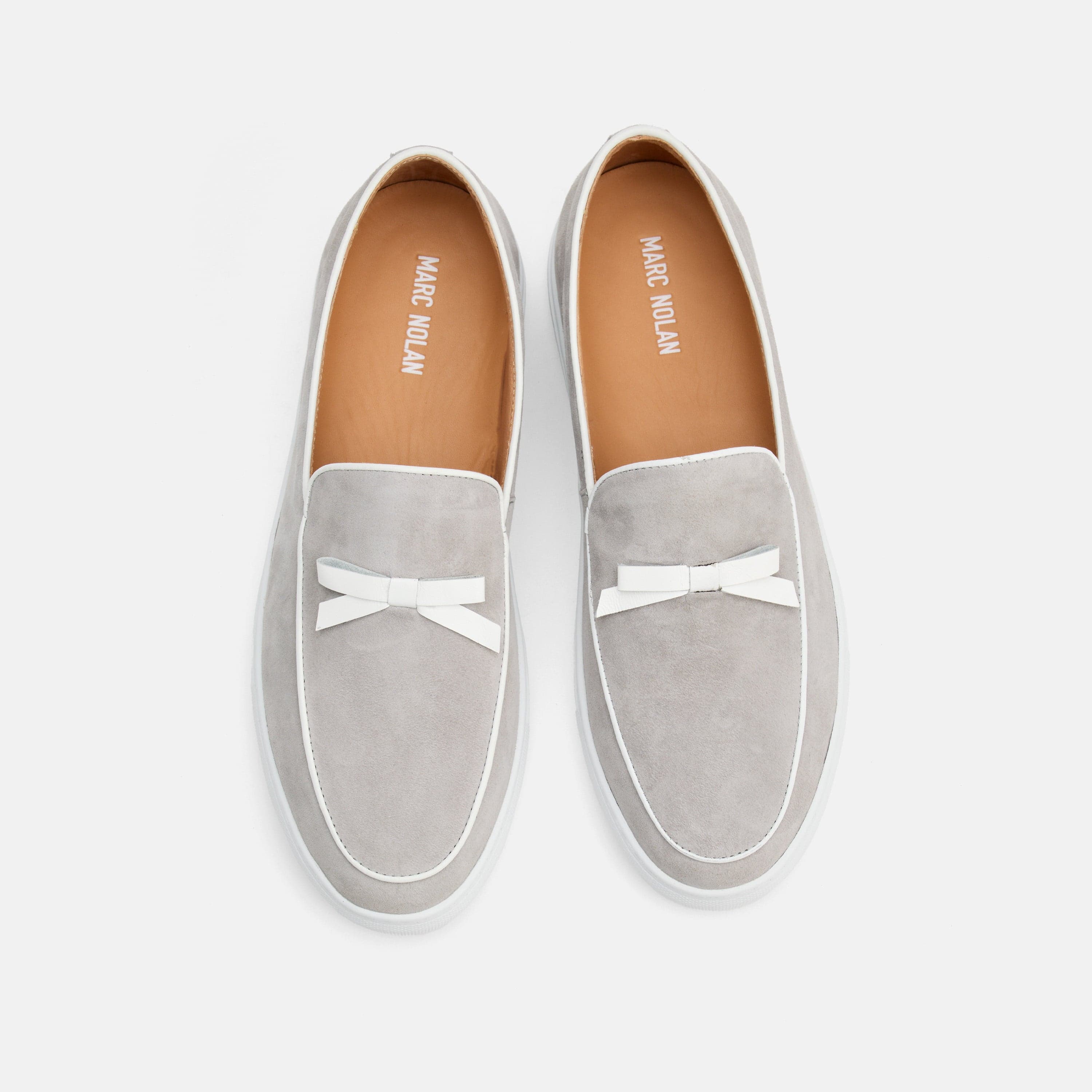Odell Light Grey Suede Belgian Loafer Sneakers