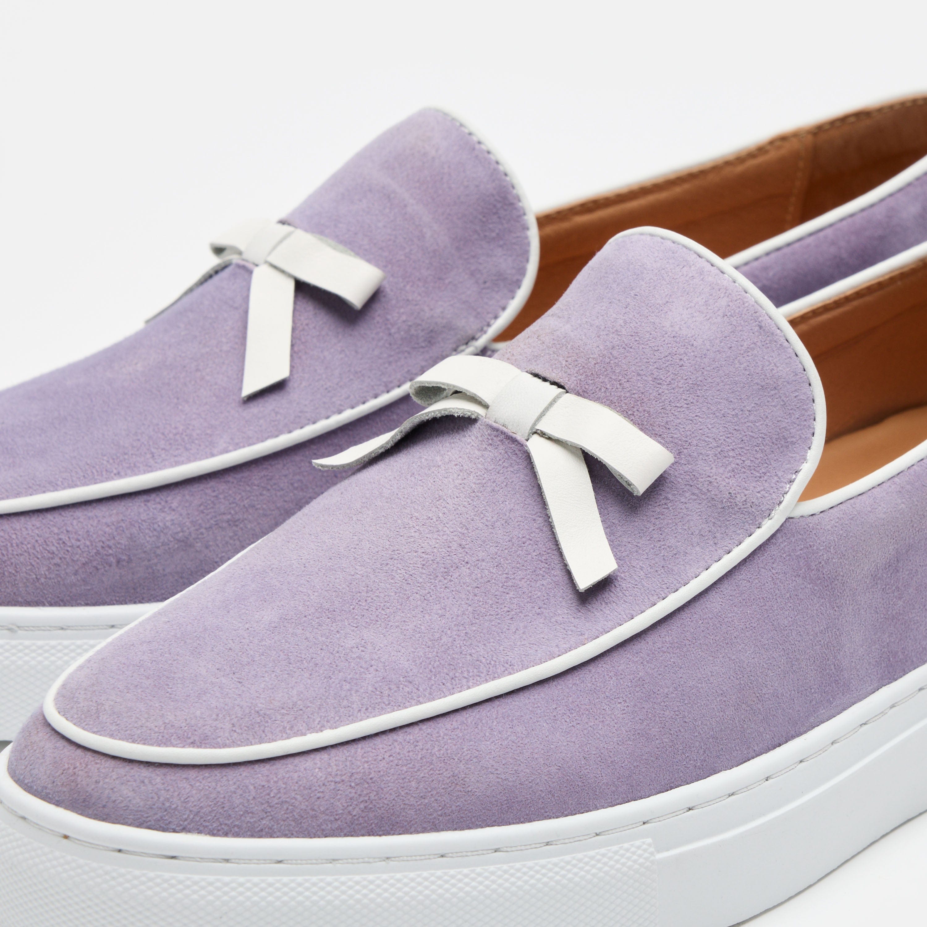Odell Lavender Suede Belgian Loafer Sneakers