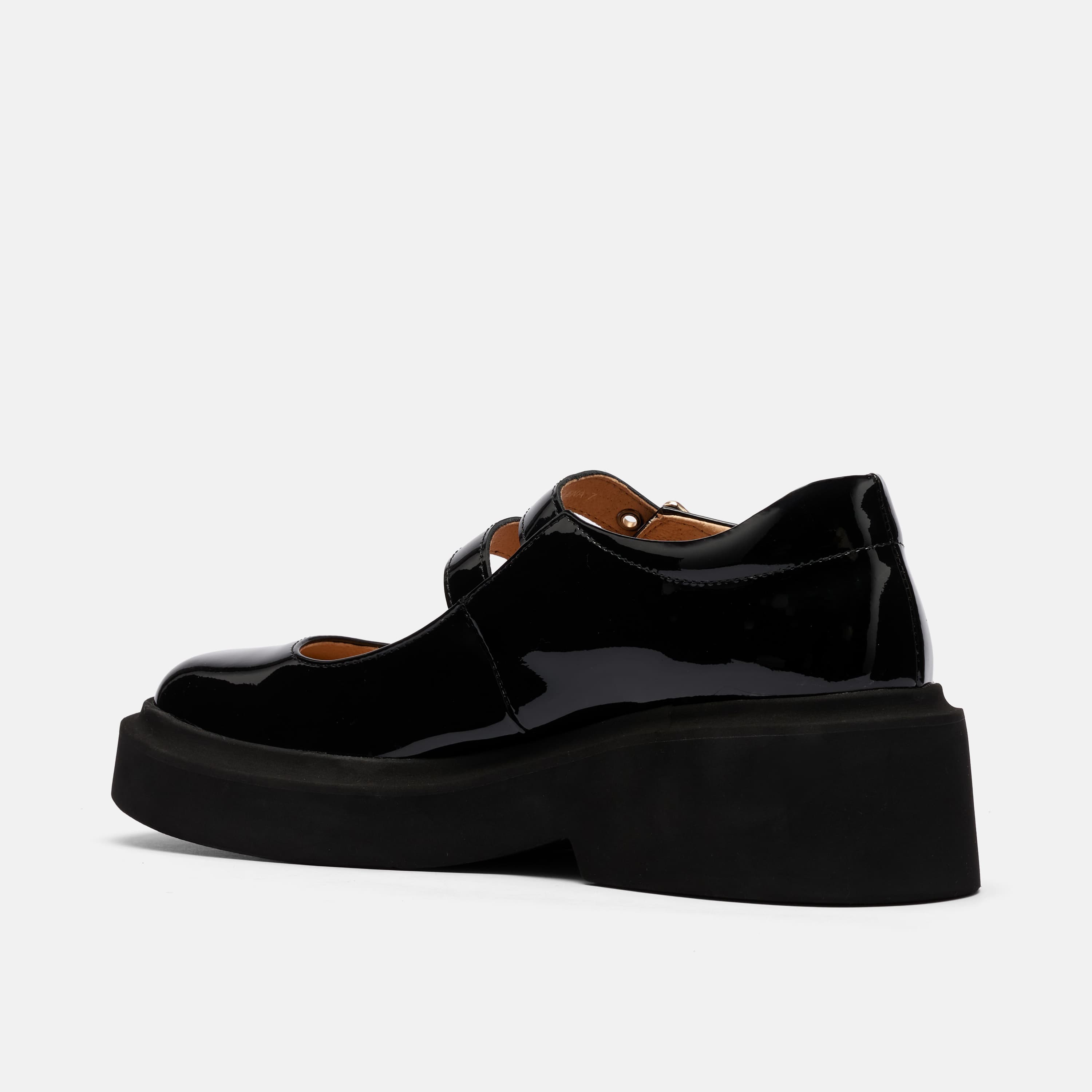 Lena Black Patent Double Buckle Mary Jane