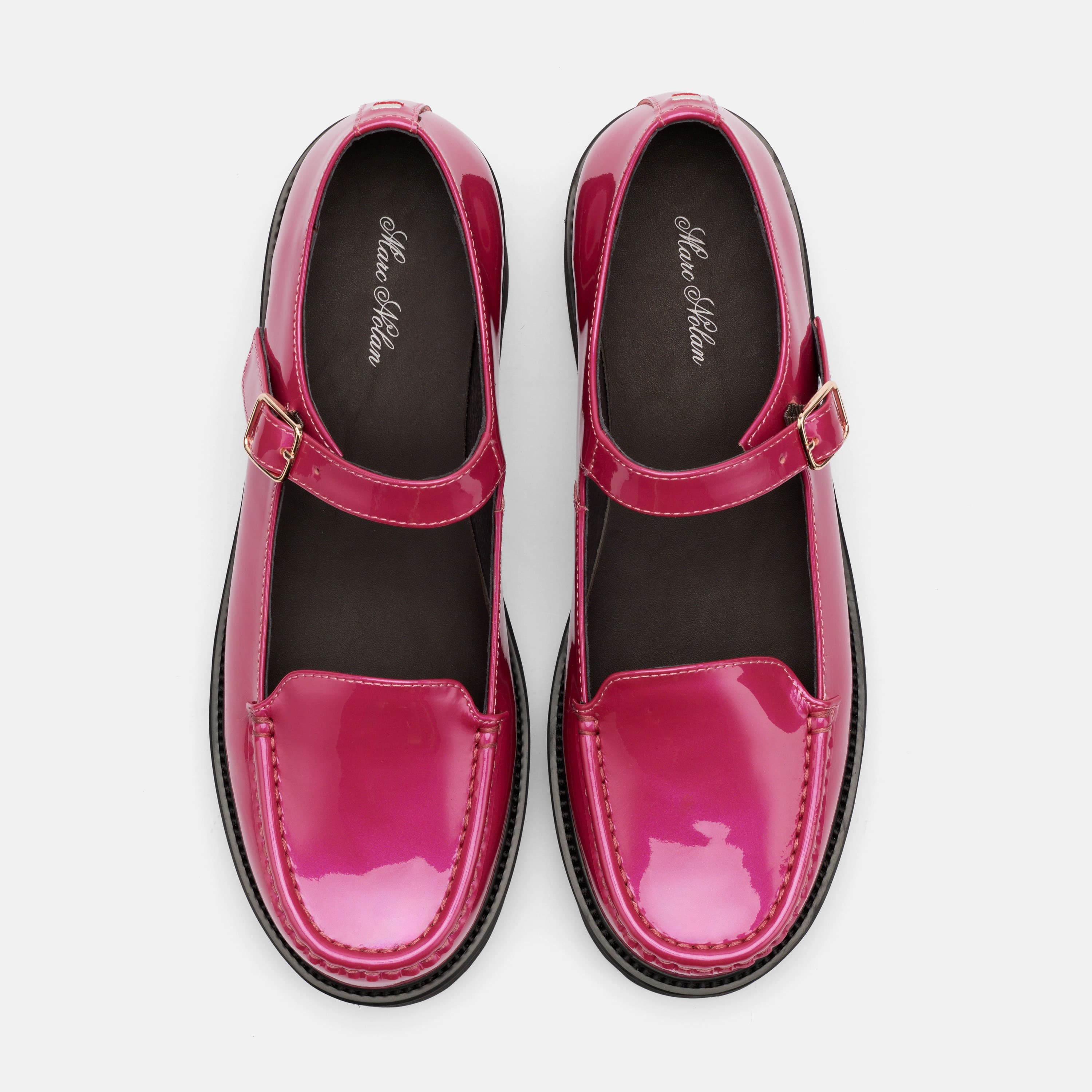 Lennox Magenta Patent Lug Mary Jane Loafer