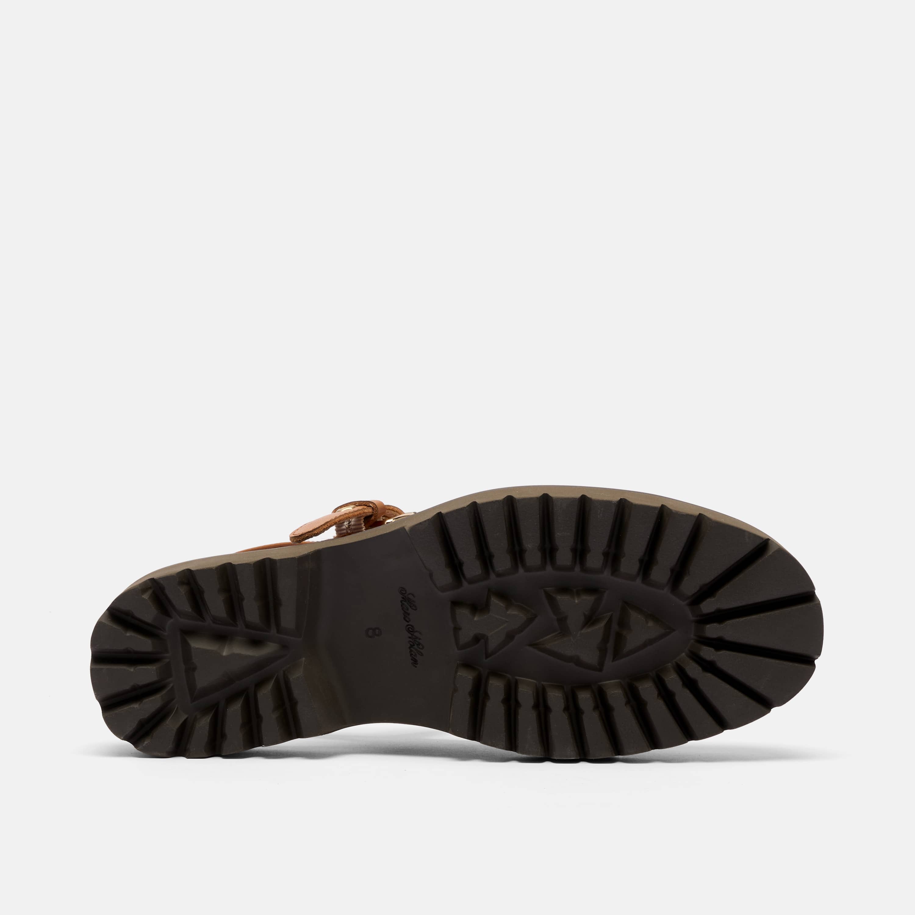 Luna Tan/Cream Leather Mary Jane Lug Slingbacks