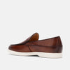 Alessandro Mahogany Leather Venetian Loafers - Marc Nolan