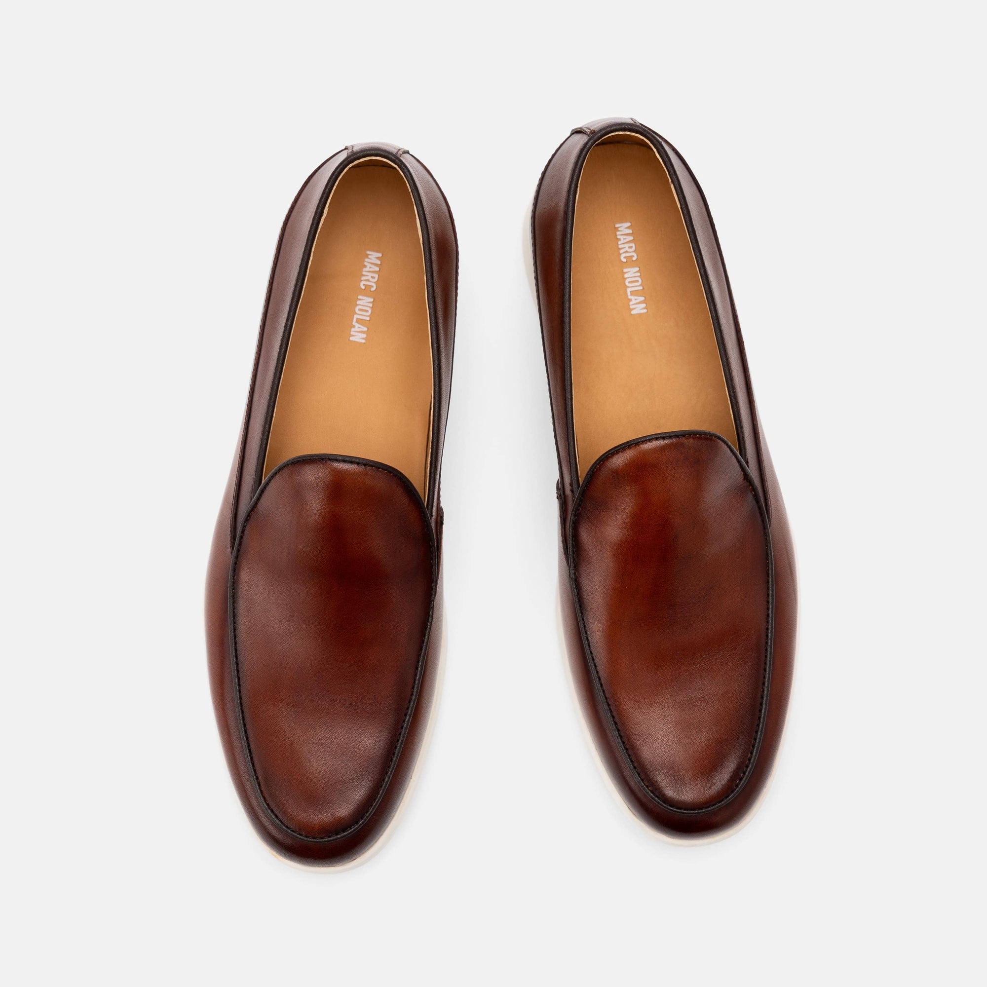 Alessandro Mahogany Leather Venetian Loafers