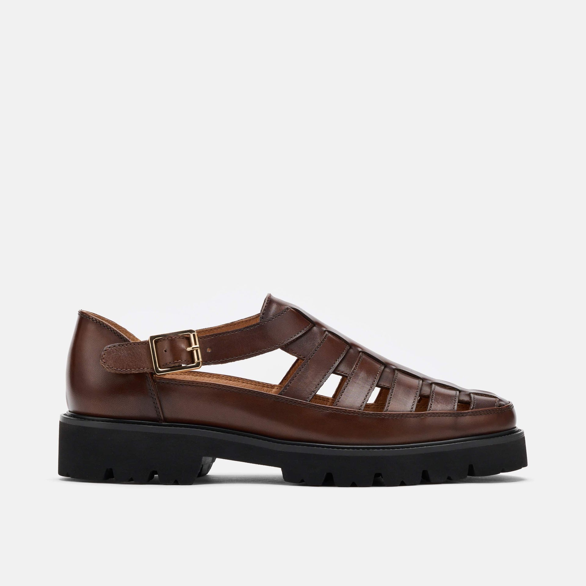 Magellan Leather Lug Fisherman Sandals
