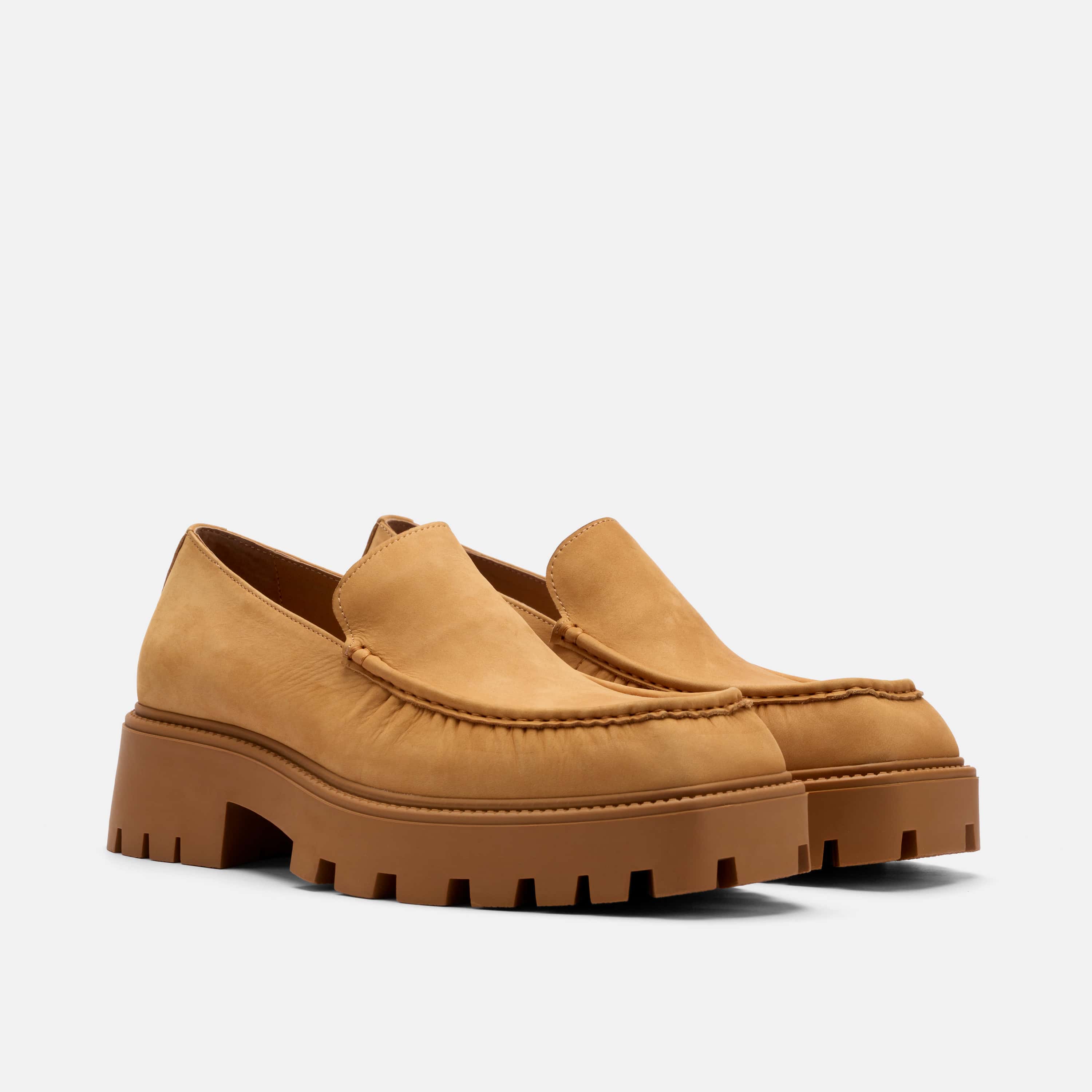 Mercer Wheat Leather Pleated Loafer