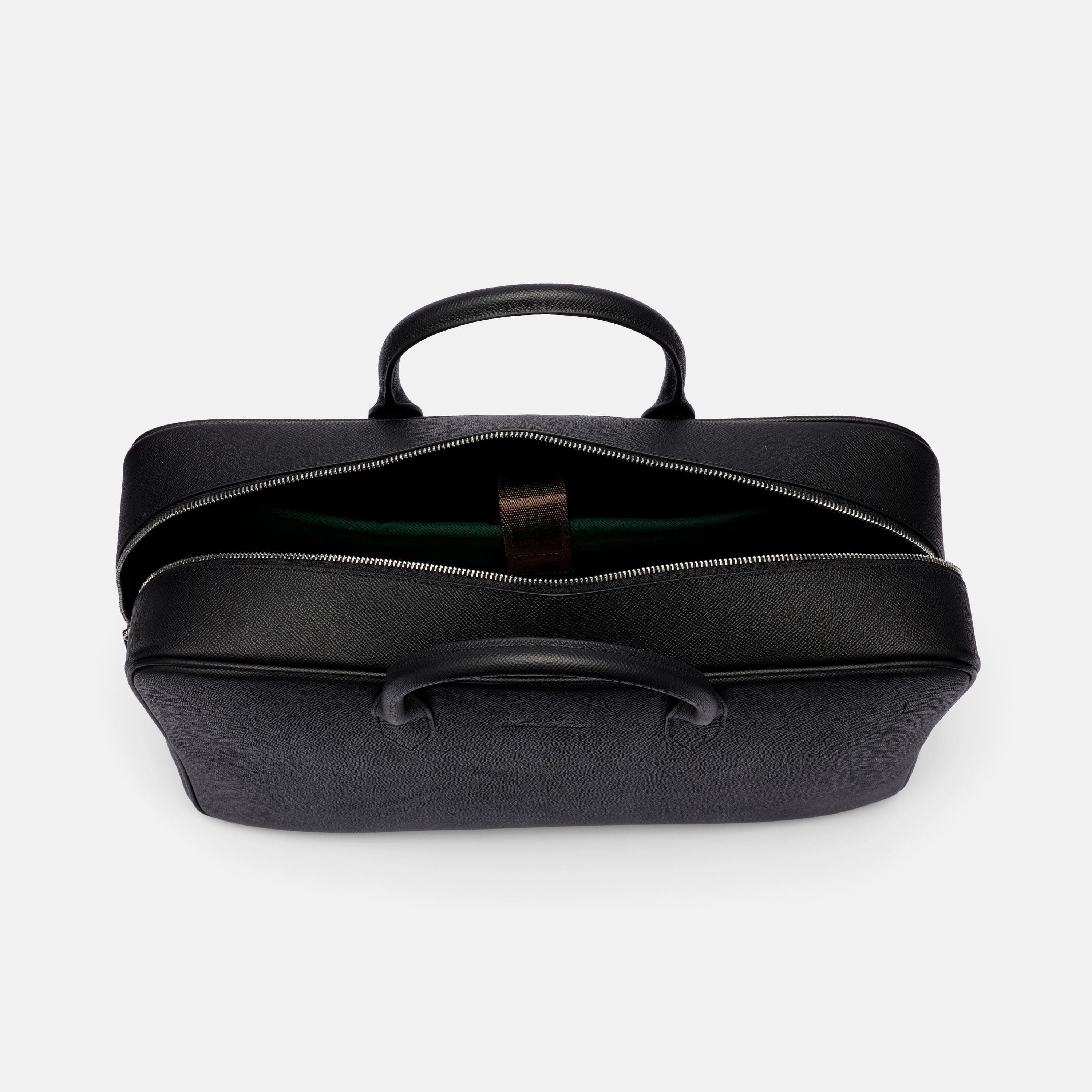 Marc Nolan Black Leather Briefcase Duffle