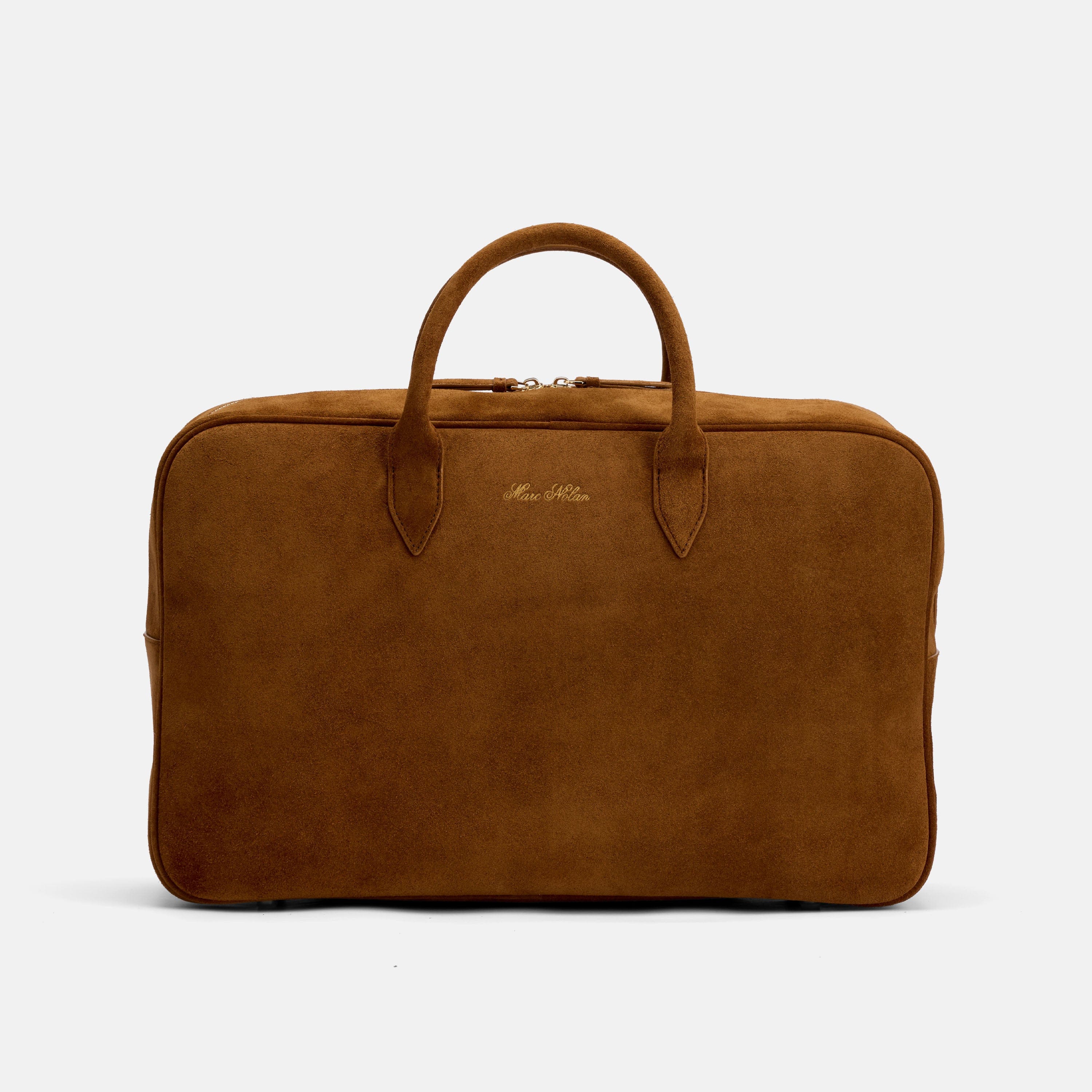 Marc Nolan Toffee Suede Briefcase Duffle