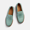 Ms. Calum Mint Blue Leather Penny Loafers