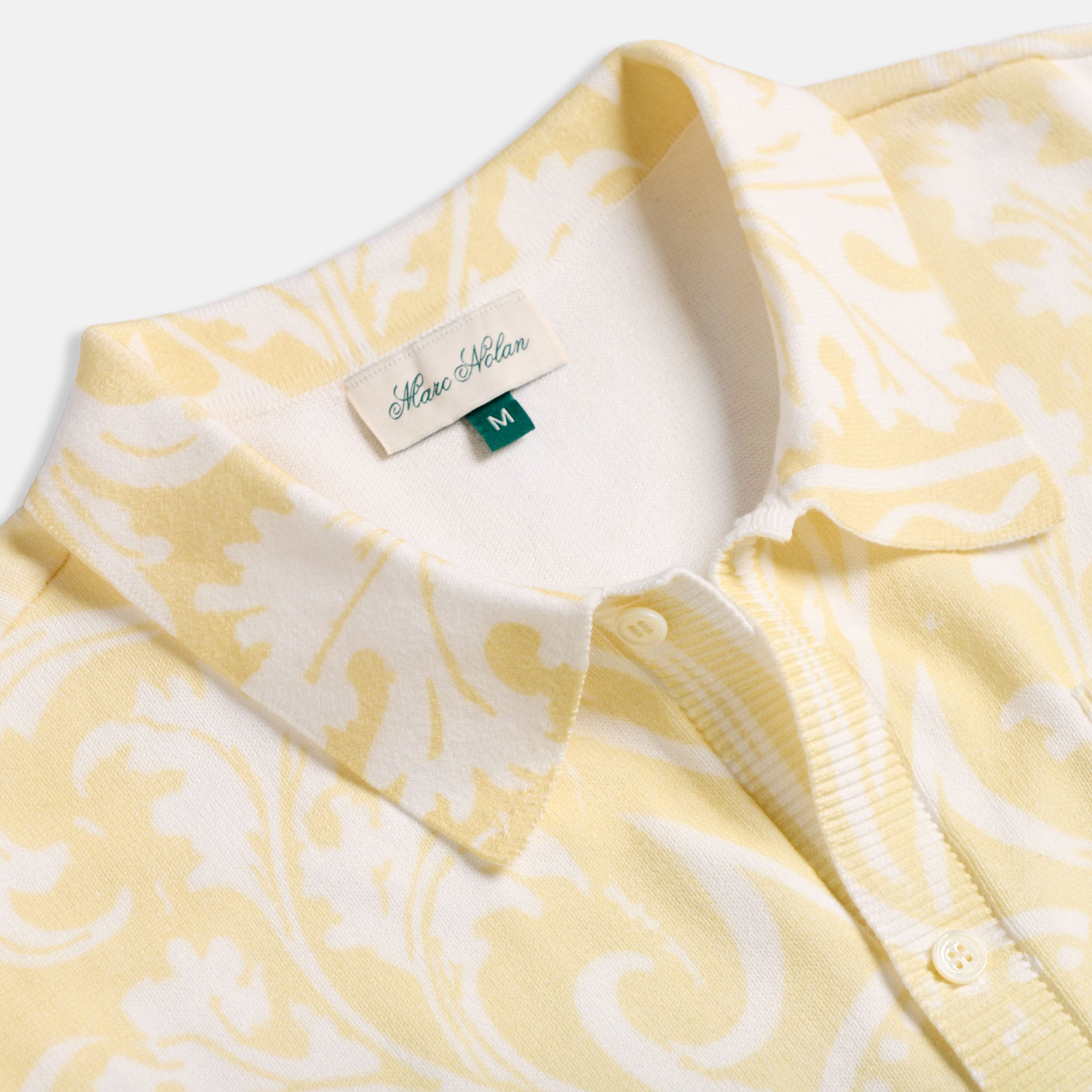 Marc Nolan Knit Monogram Shirt - Citron Ombre