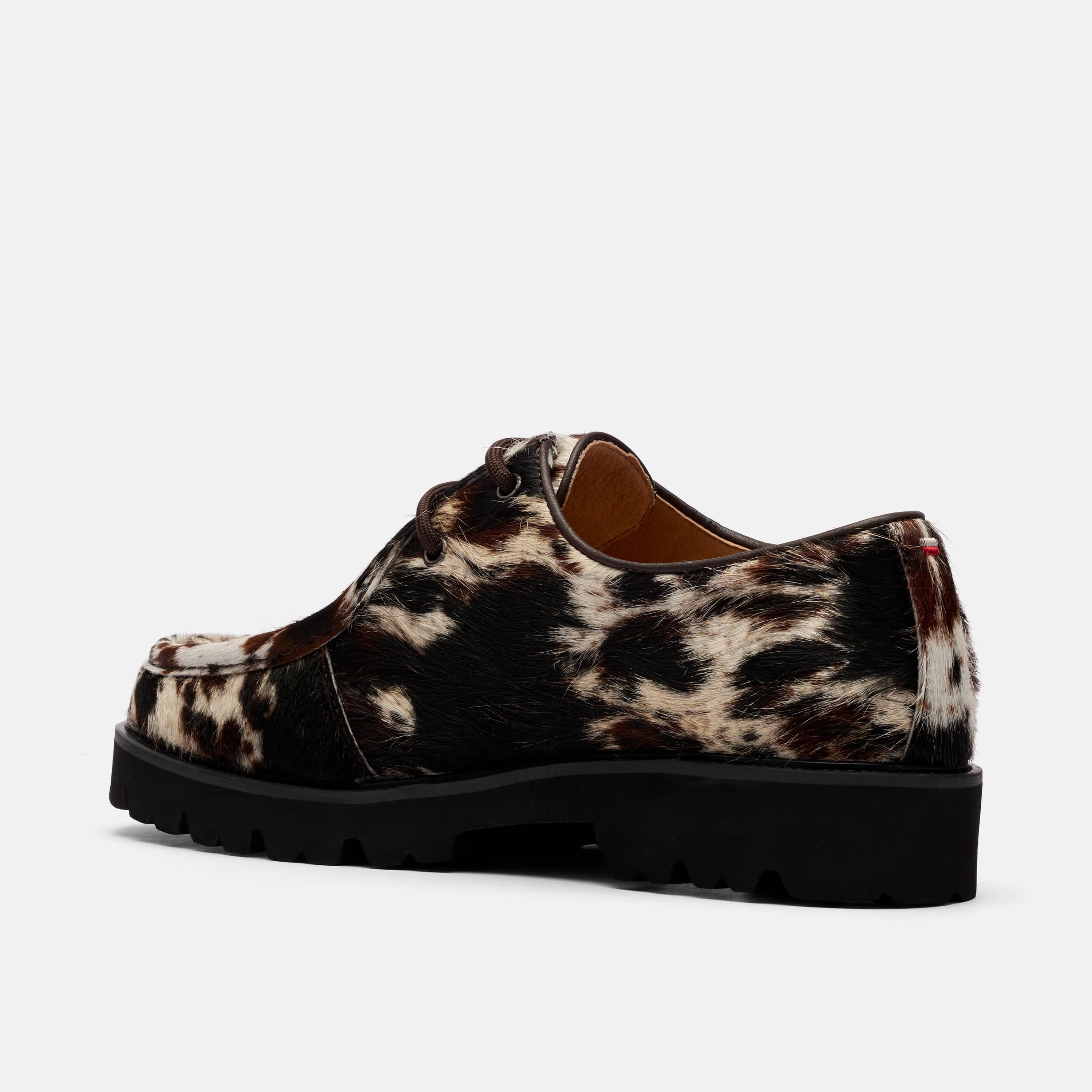 Montana Dark Horse Pony Hair Moc Toe Derbys