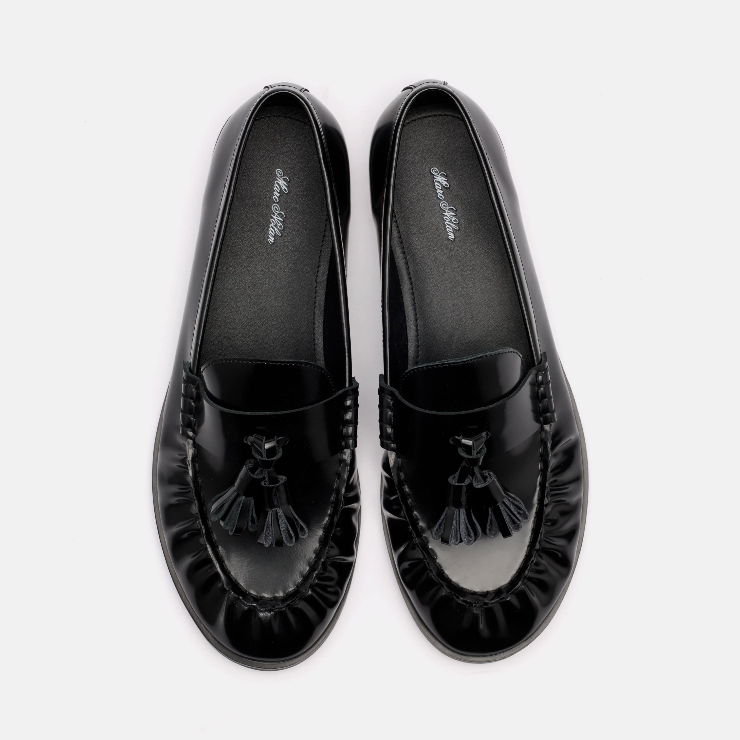 Morgan Black Patent Leather Tassel Loafers