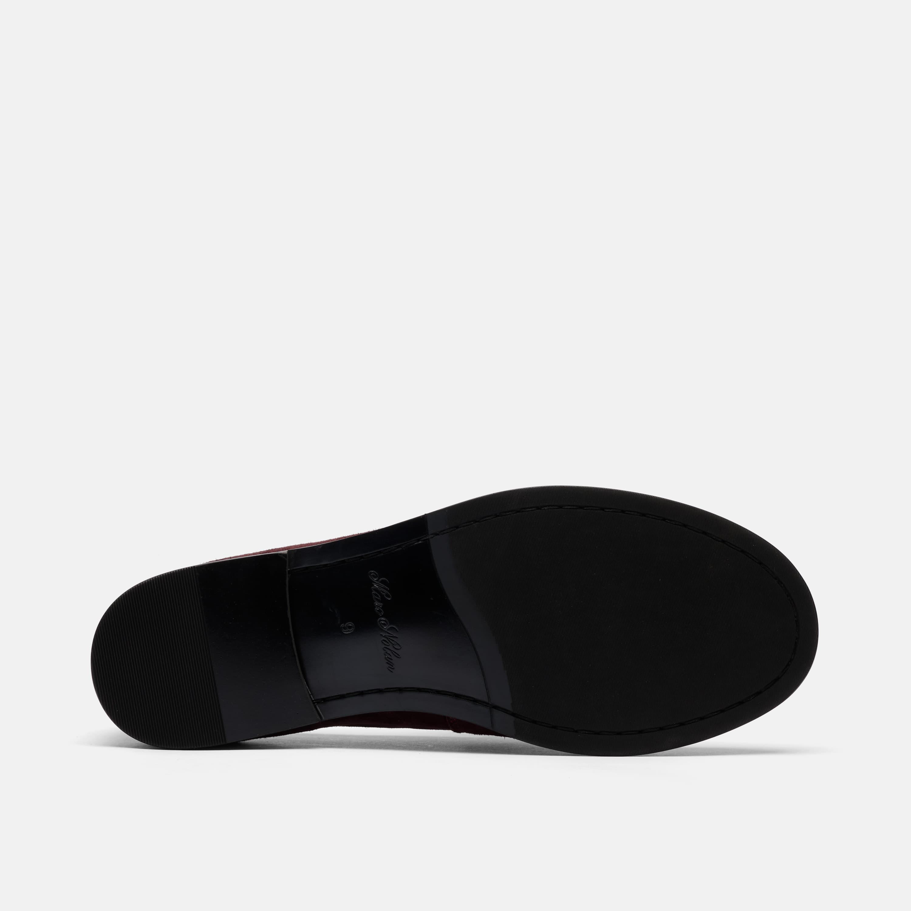 Morgan Burgundy Pleated Suede Tassel Loafers