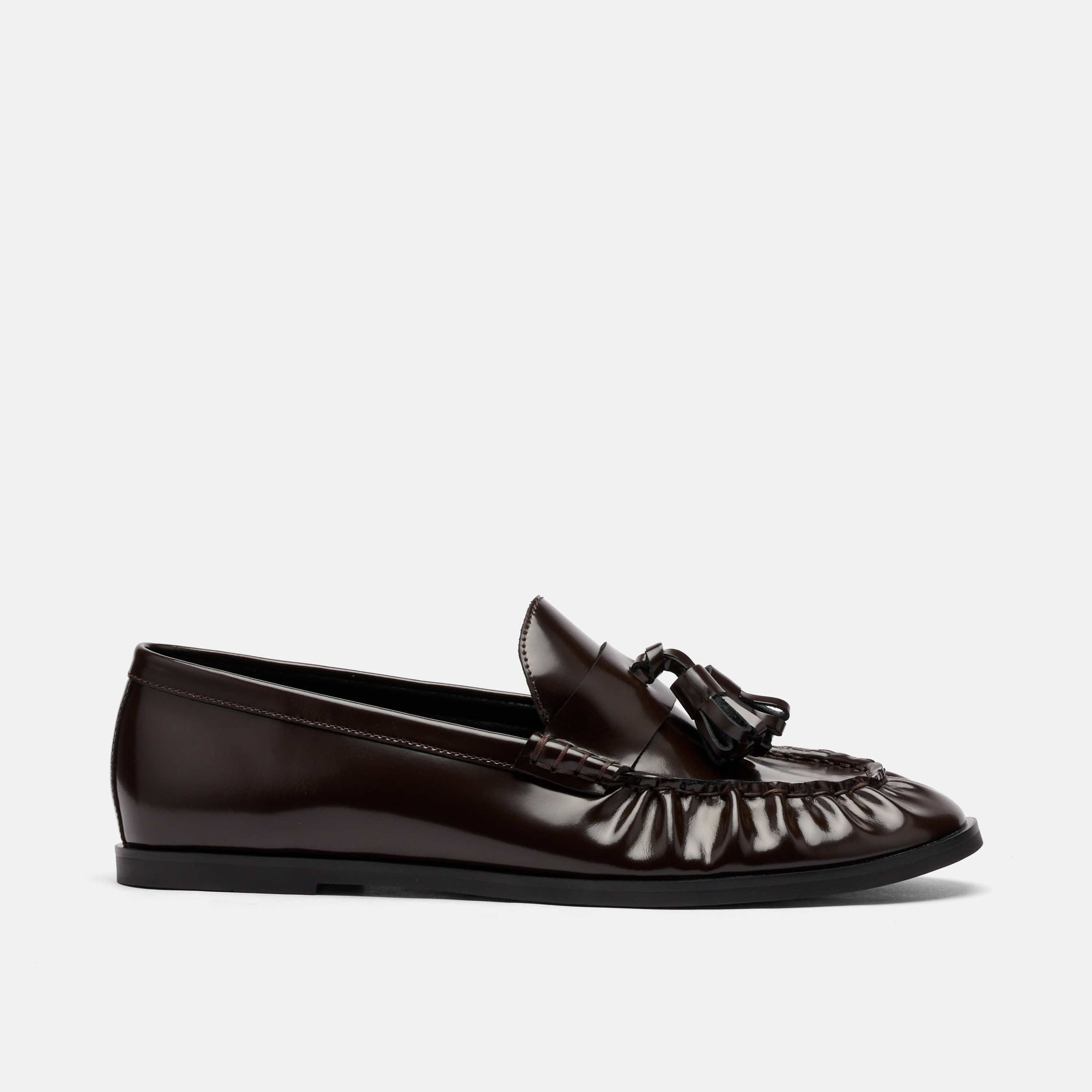 Morgan Dark Cherry Patent Leather Tassel Loafers