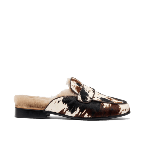 Ms. Del Mar Dark Horse Pony Hair Loafer Mule