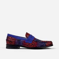 Abe Mystic Tiger Suede Penny Loafers