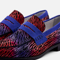 Abe Mystic Tiger Suede Penny Loafers