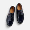 Womens Navy Patent Leather Lug Dress Shoes