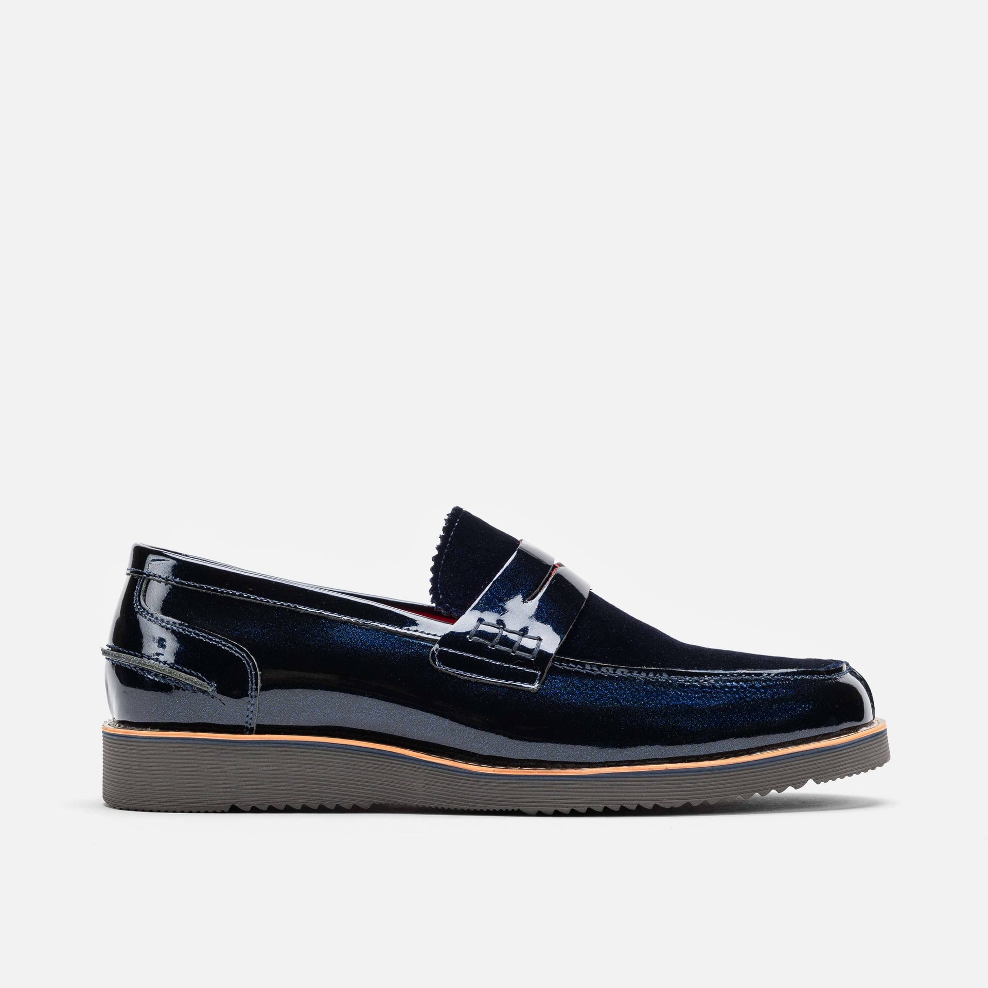 Abe Navy Patent Leather Penny Loafers - Leather - Size: 12 by Marc Nolan Abe Navy Patent Leather Penny Loafers - Leather - Size: 12 by Marc Nolan