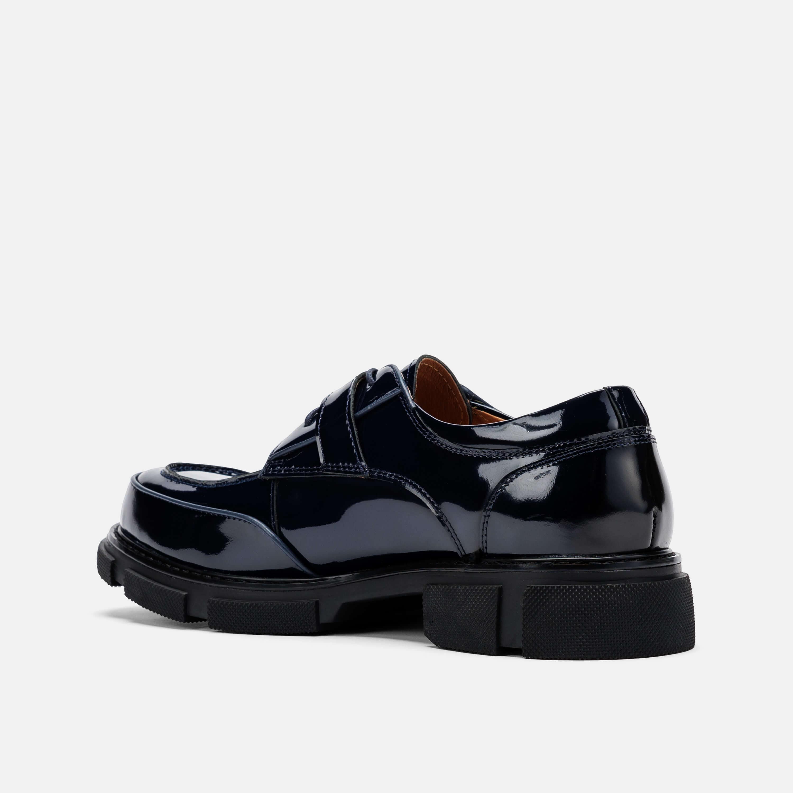 Atlas Low Patent Navy Derbys