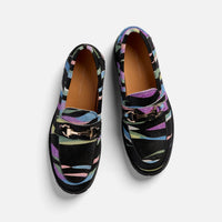 womens black suede bit loafers