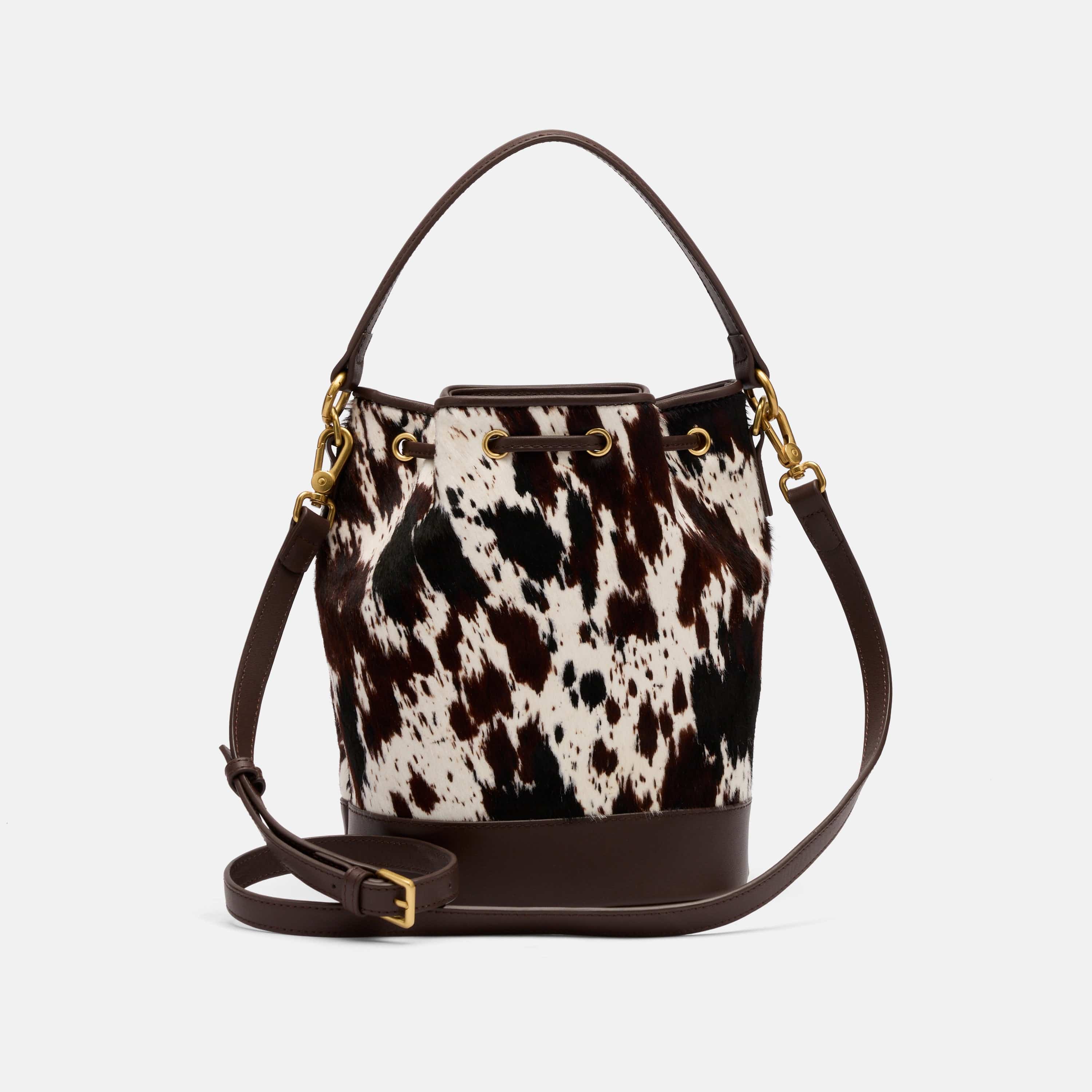 Nora Dark Horse Pony Hair Bucket Bag