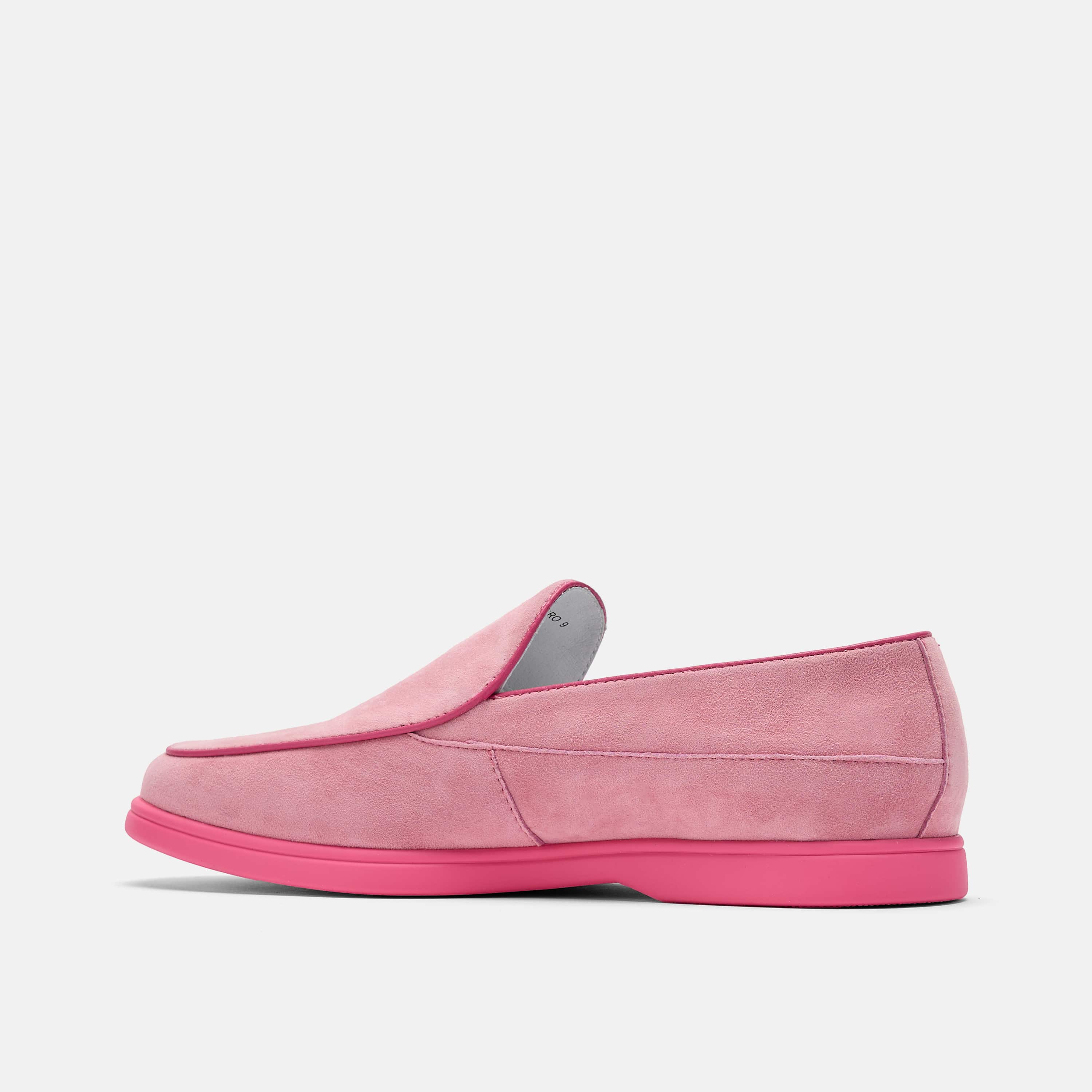 Alessandro Pink Suede Penny Loafers