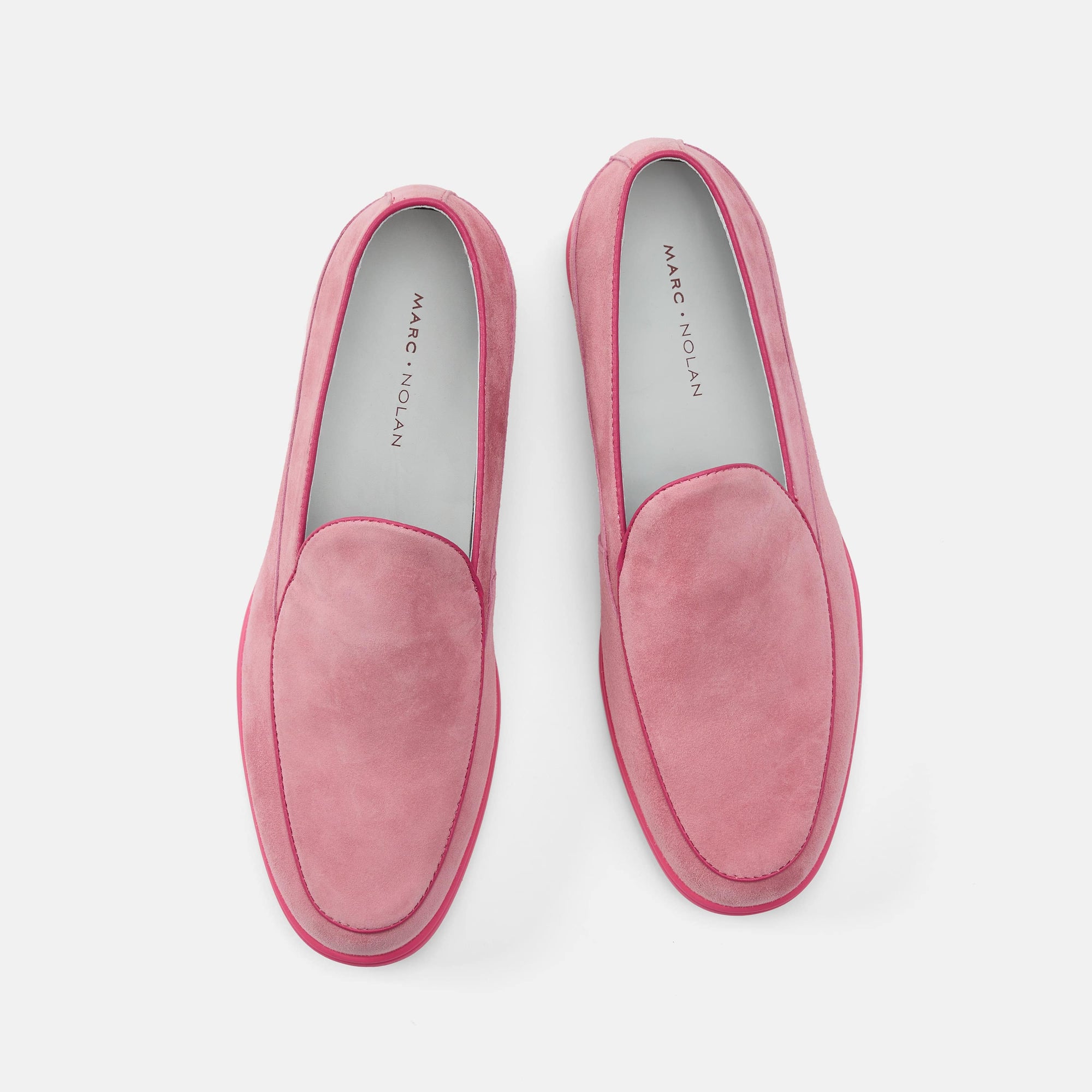 Alessandro Pink Suede Penny Loafers