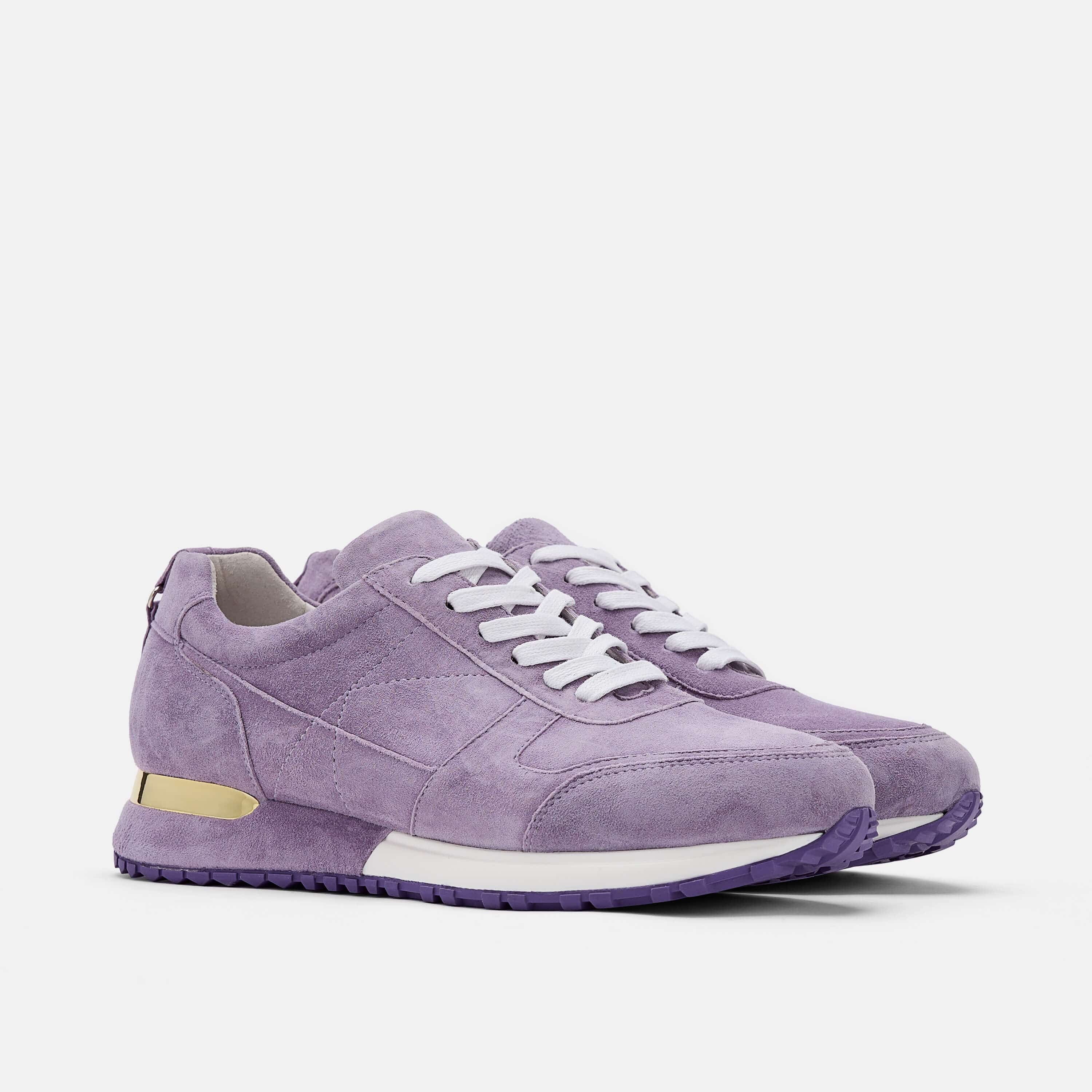 Ash Lavender Purple Leather Trainers