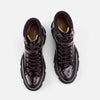 Atlas Purple Patent Leather Strap Boots