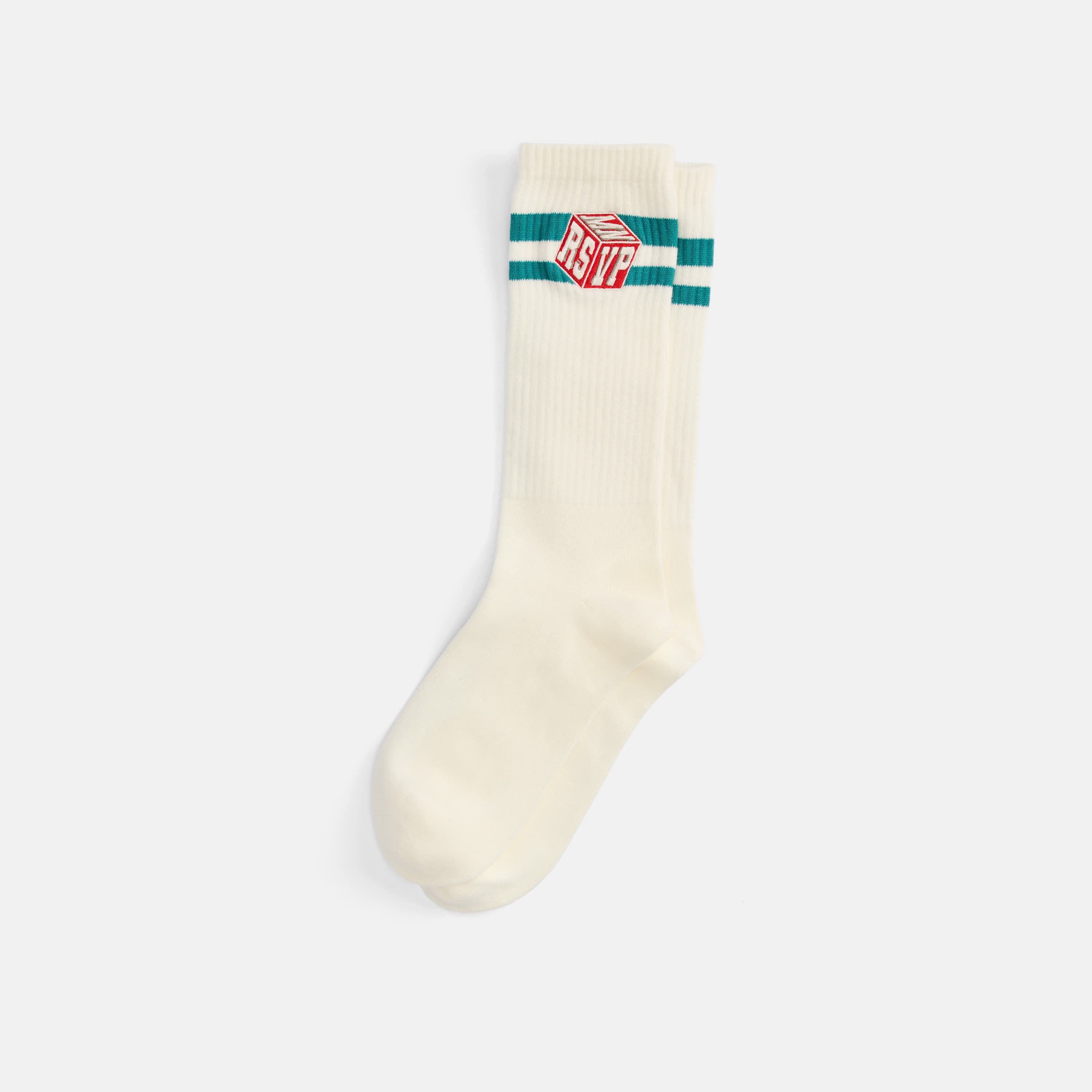 RSVP Gallery White Embroidered Socks