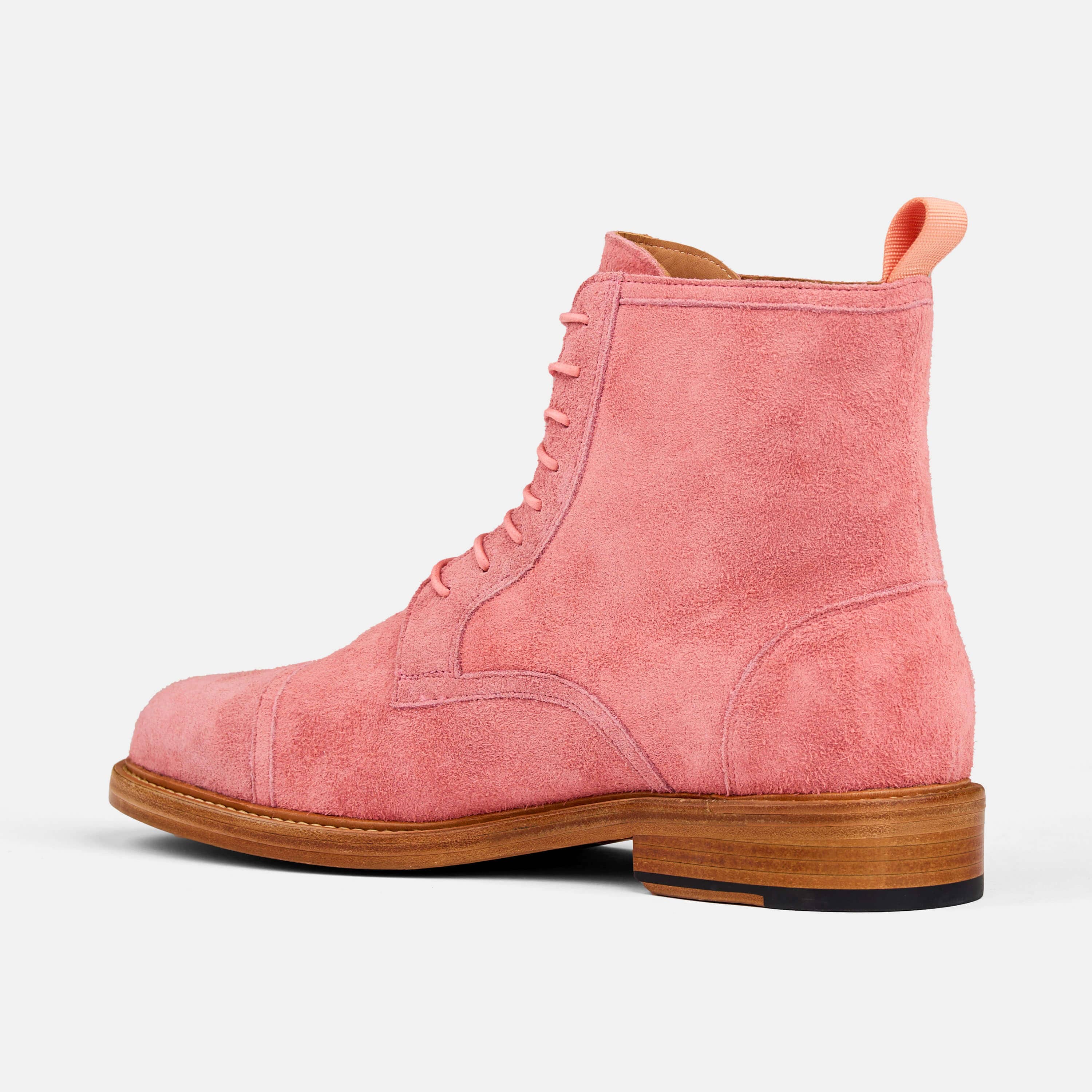 Lincoln Rose Pink Cap Toe Boots