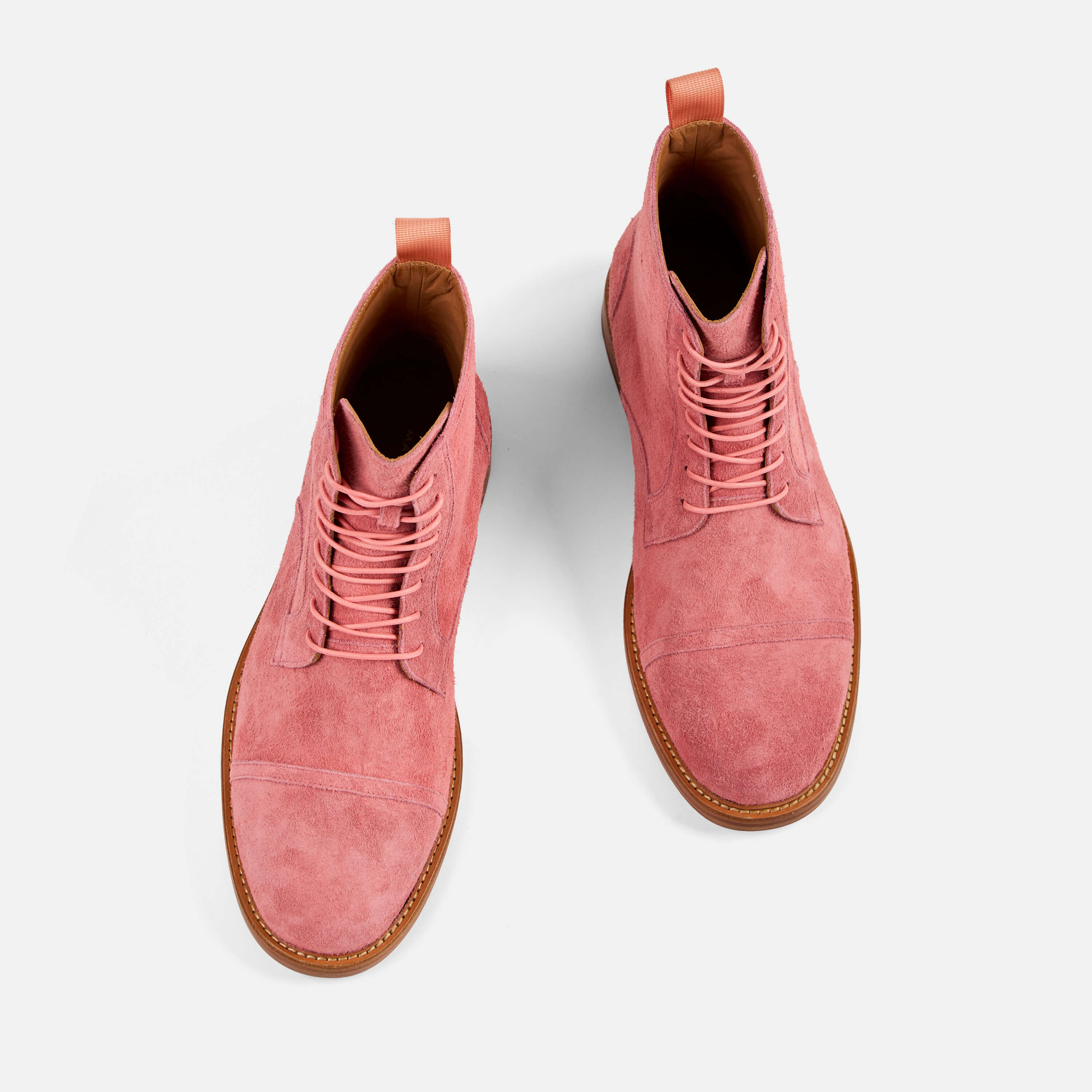 Lincoln Rose Pink Cap Toe Boots