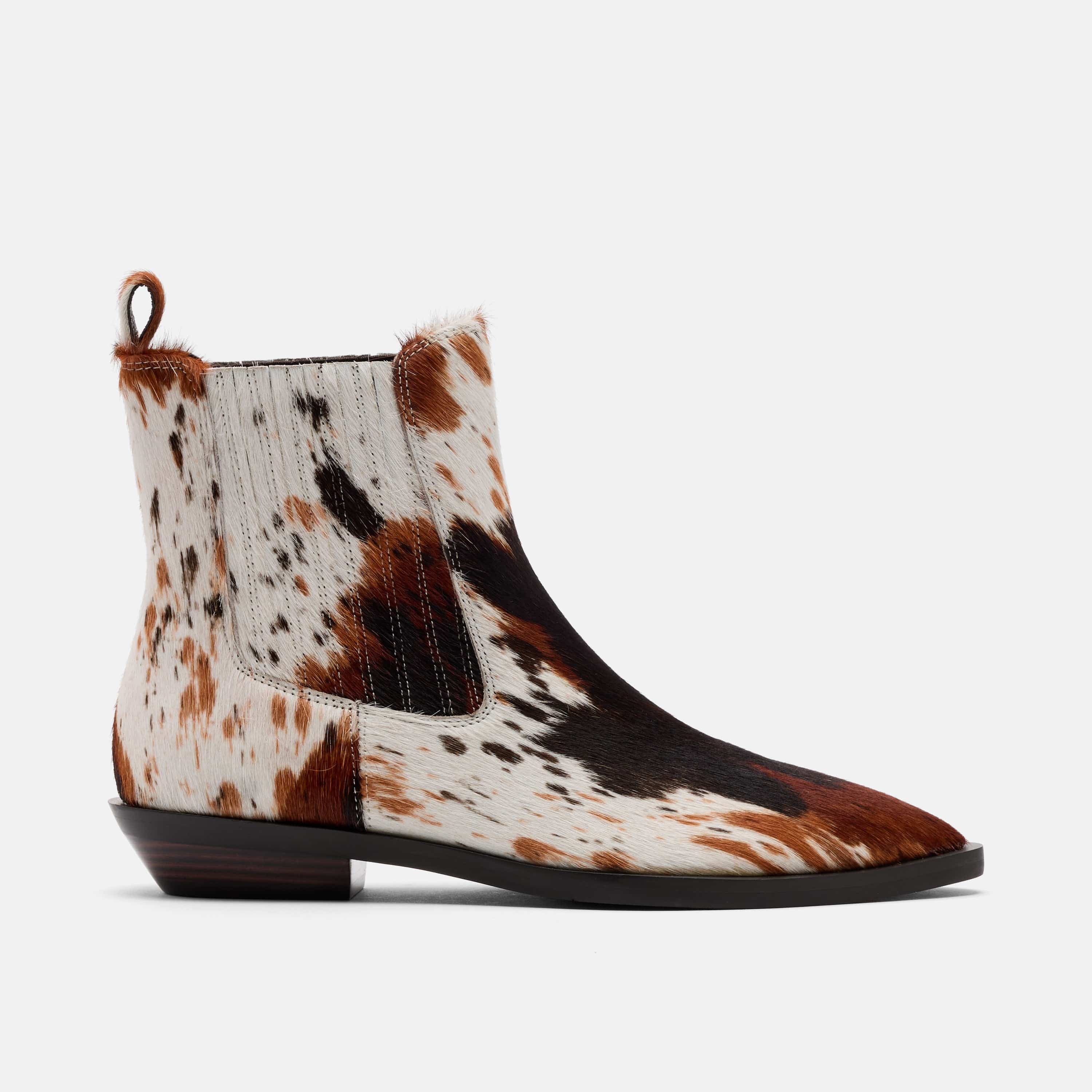 Savannah Tiger Horse Pony Hair Ankle Boots