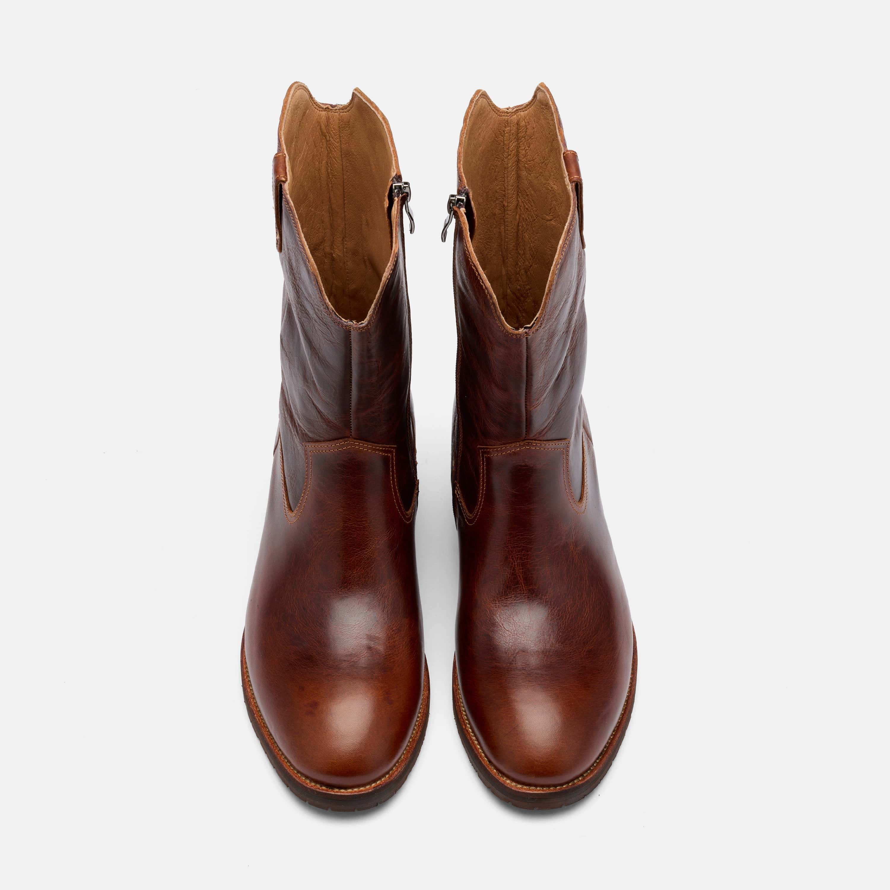 Sawyer Brown Leather Cowboy Boots