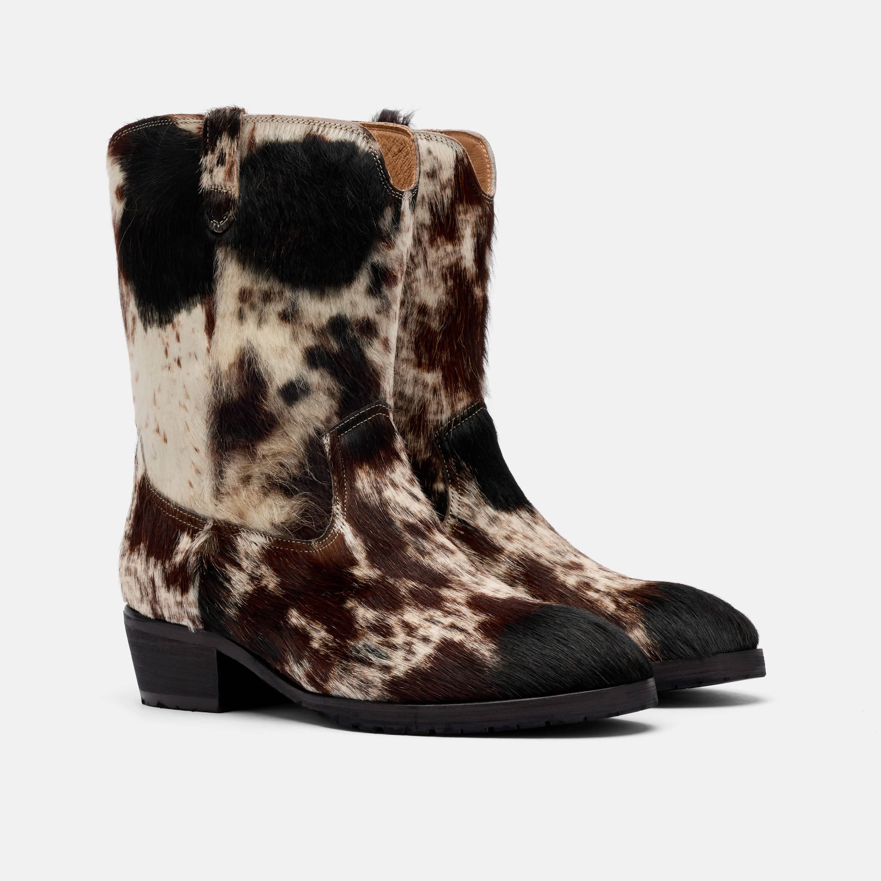 Sawyer Dark Horse Pony Hair Cowboy Boots