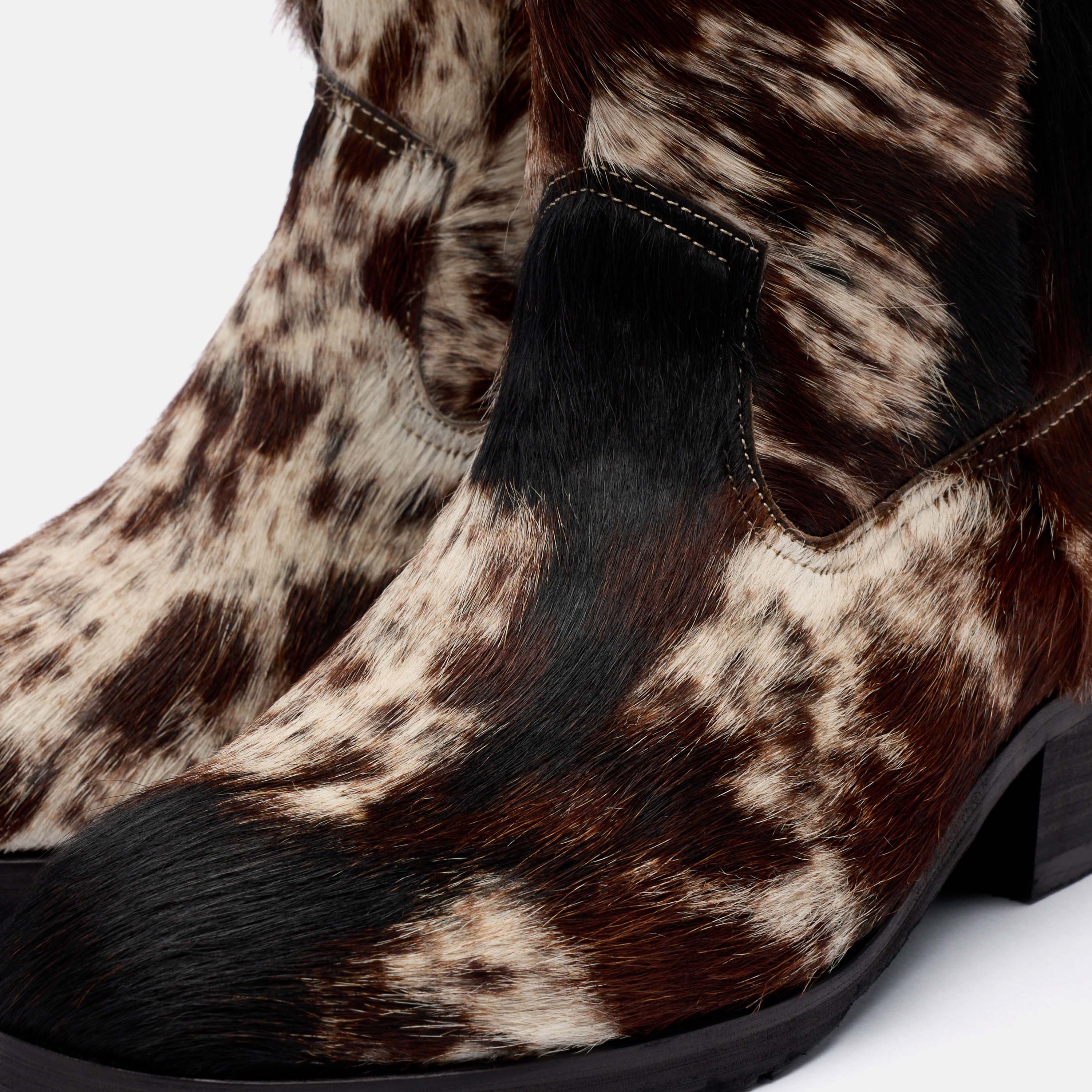 Sawyer Dark Horse Pony Hair Cowboy Boots