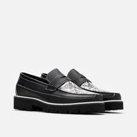 Kodone Scribble Lug Penny Loafers