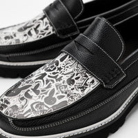 Kodone Scribble Lug Penny Loafers