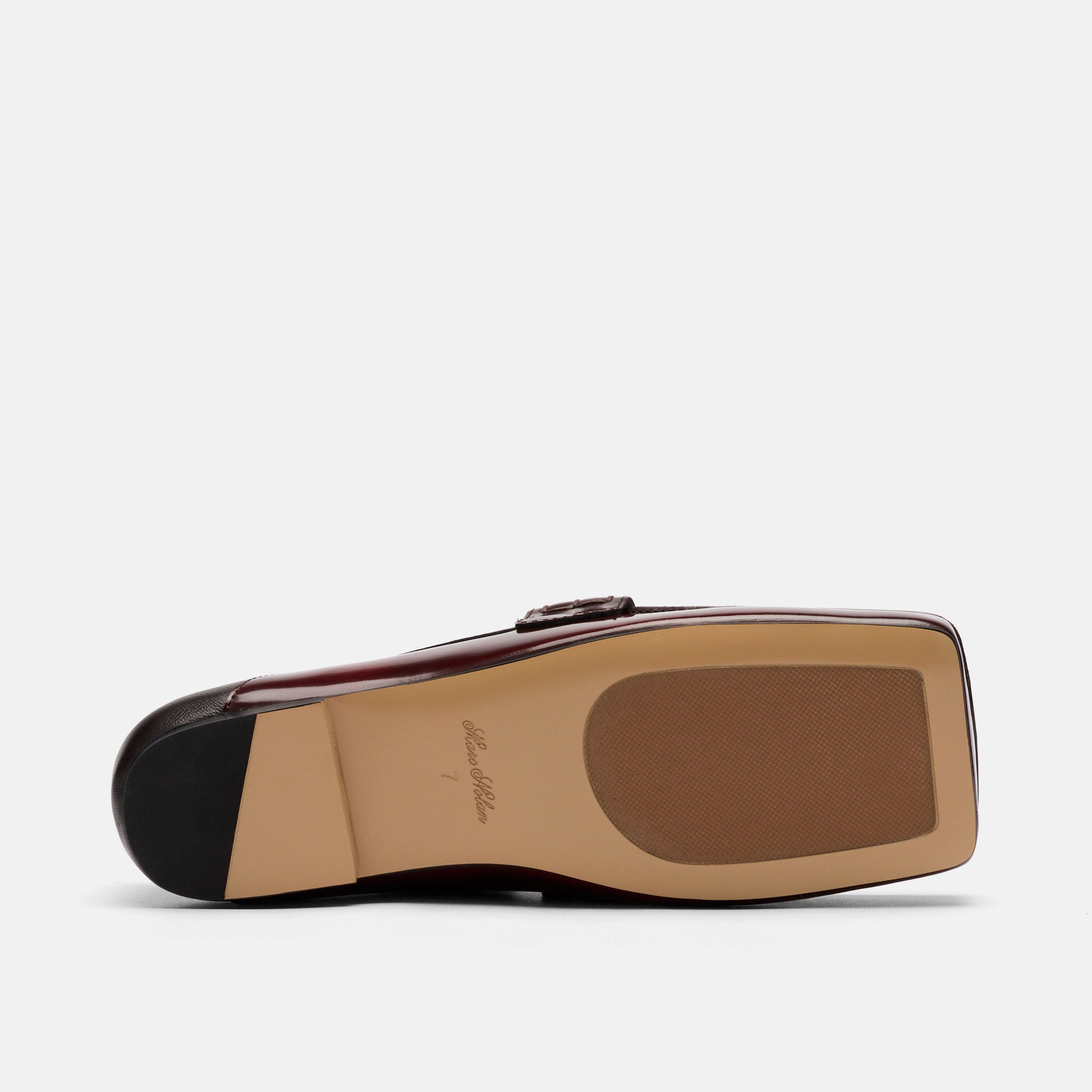 Simone Burgundy/Raffia Patent Leather Tassel Loafers