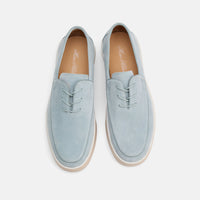 Cannes Sky Blue Suede Lace-Up Sneakers