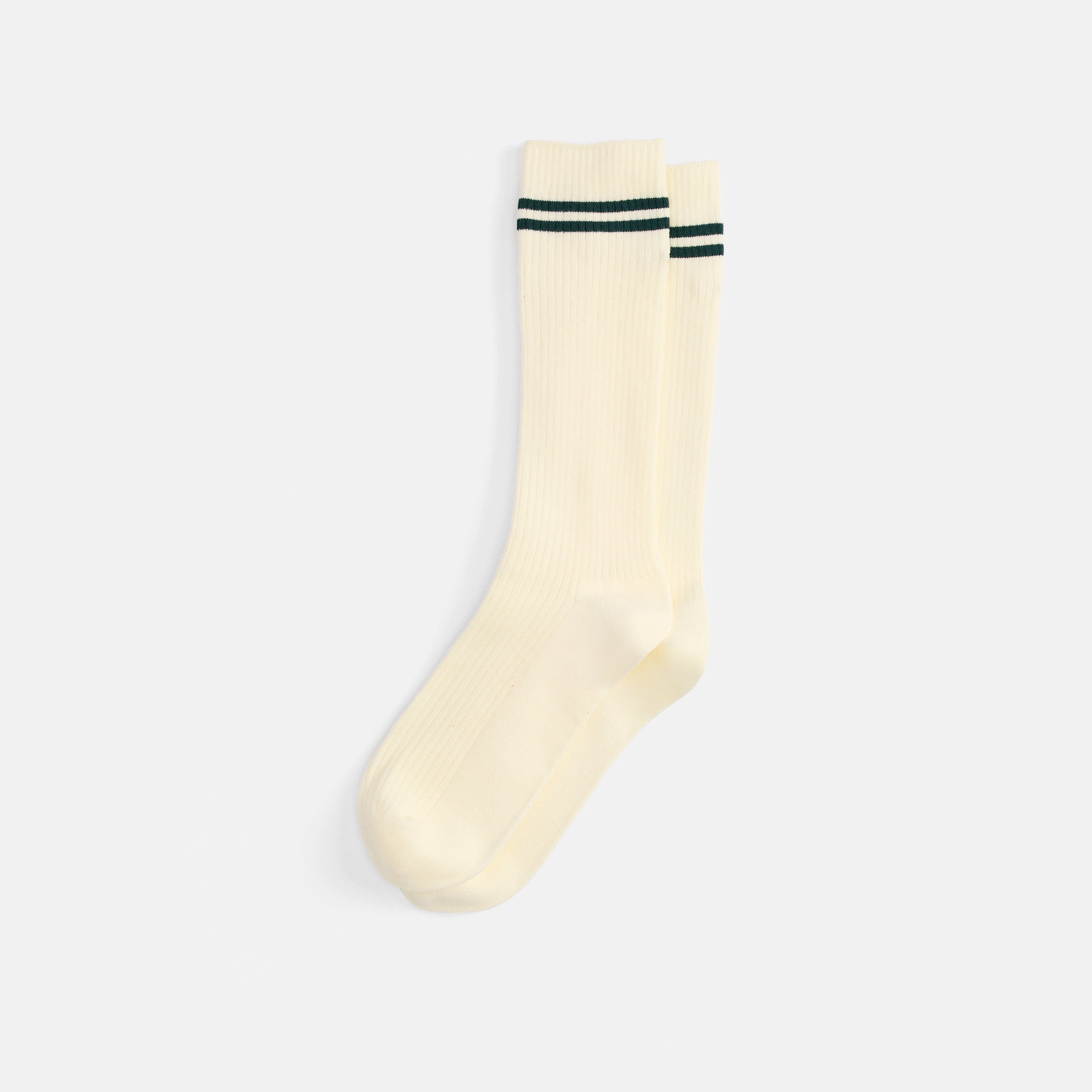 Marc Nolan Double Stripe Cream Socks