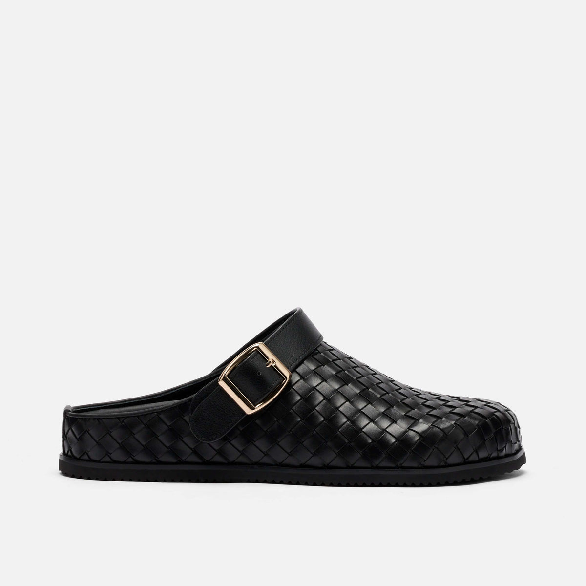 Solana Woven Leather Backstrap Clogs