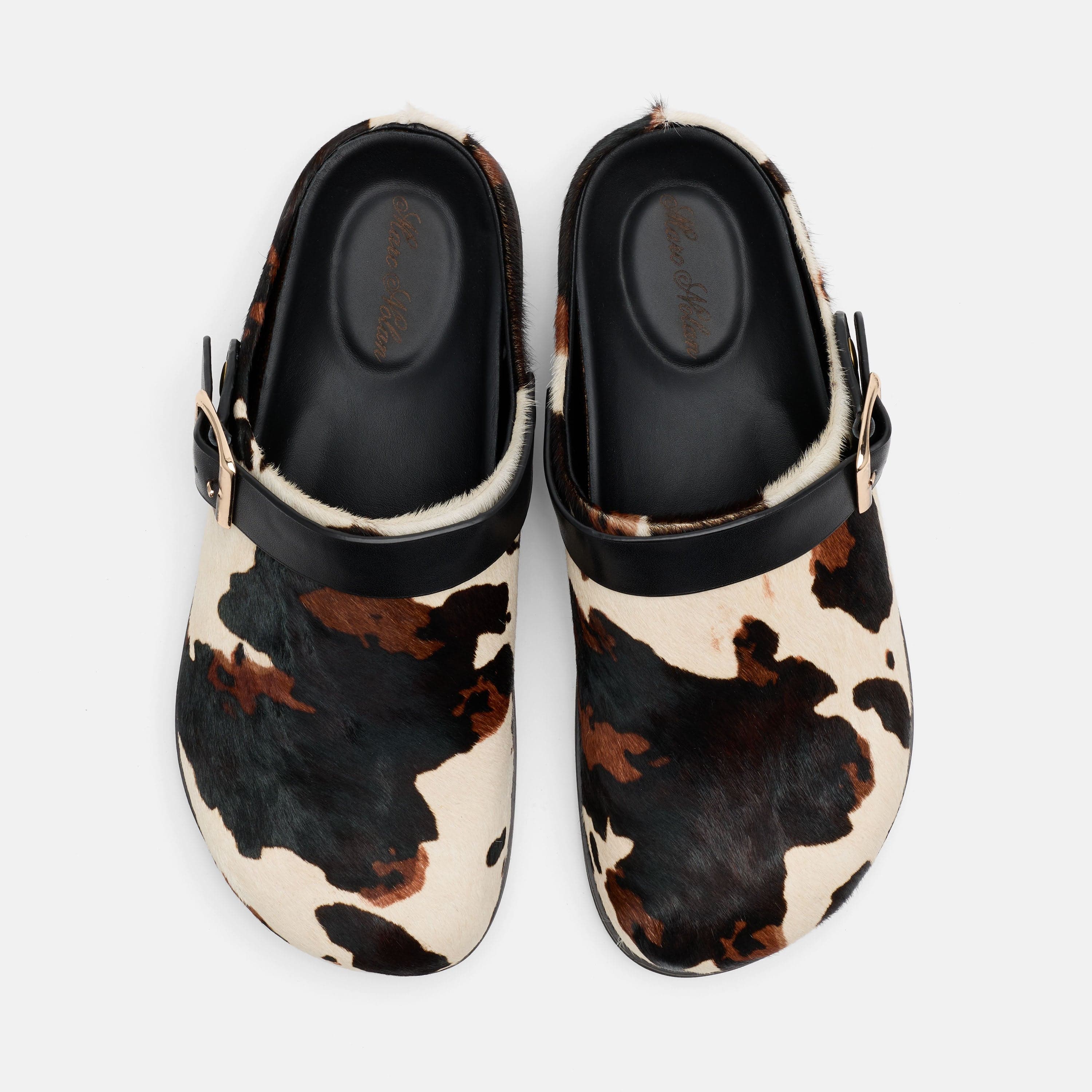 Solana Cow Print Backstrap Clogs