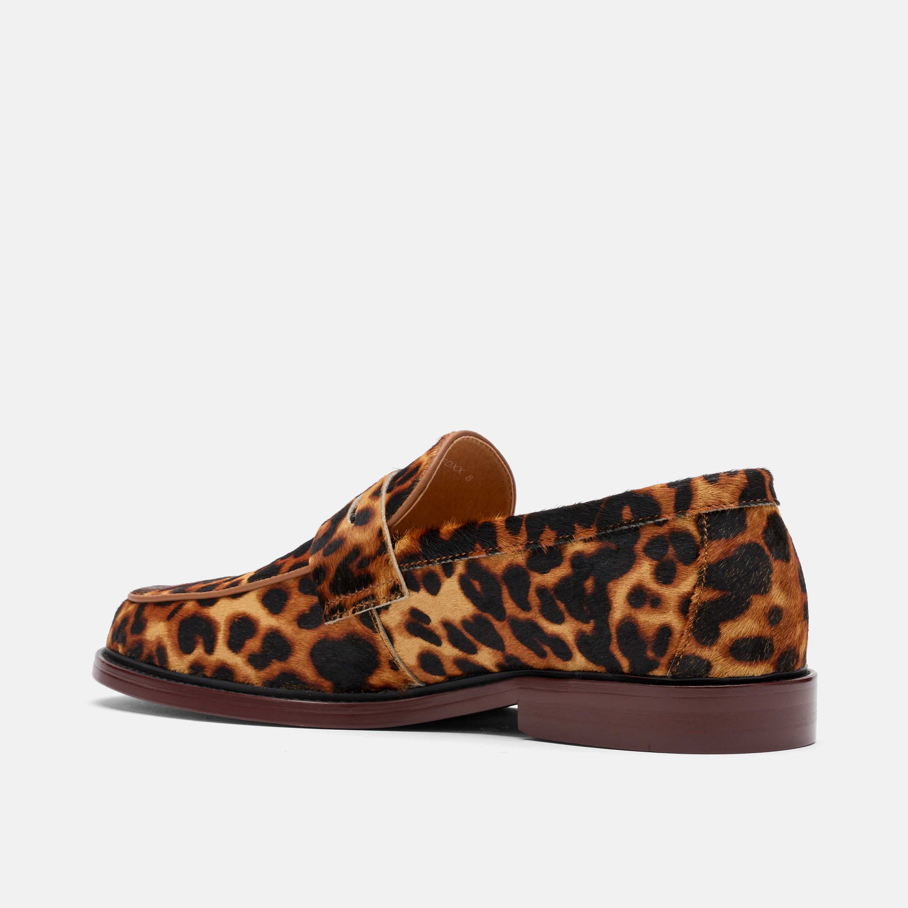StayFoxx Leopard Suede Apex Penny Loafer
