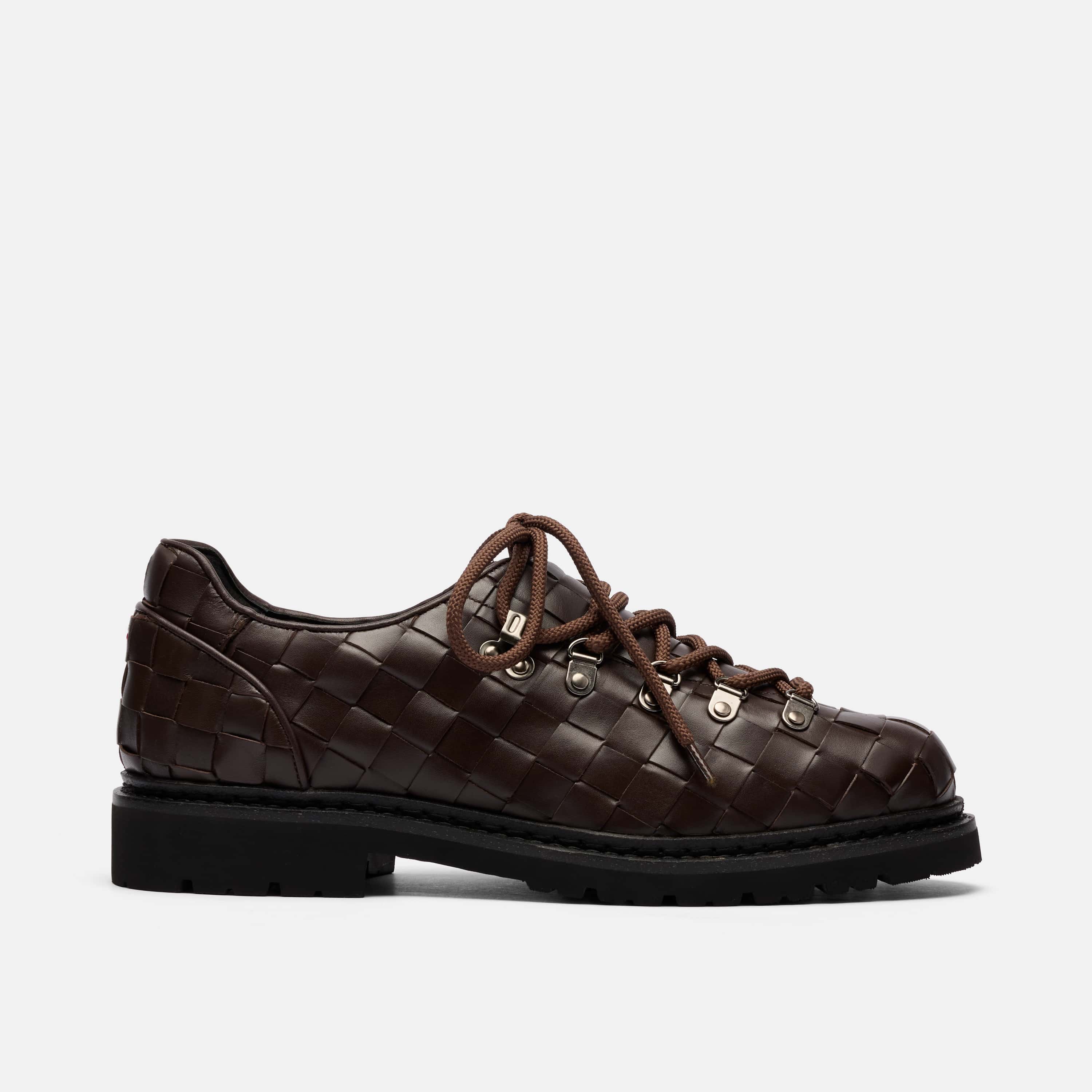 Summit Brown Woven Leather Hiker Shoe