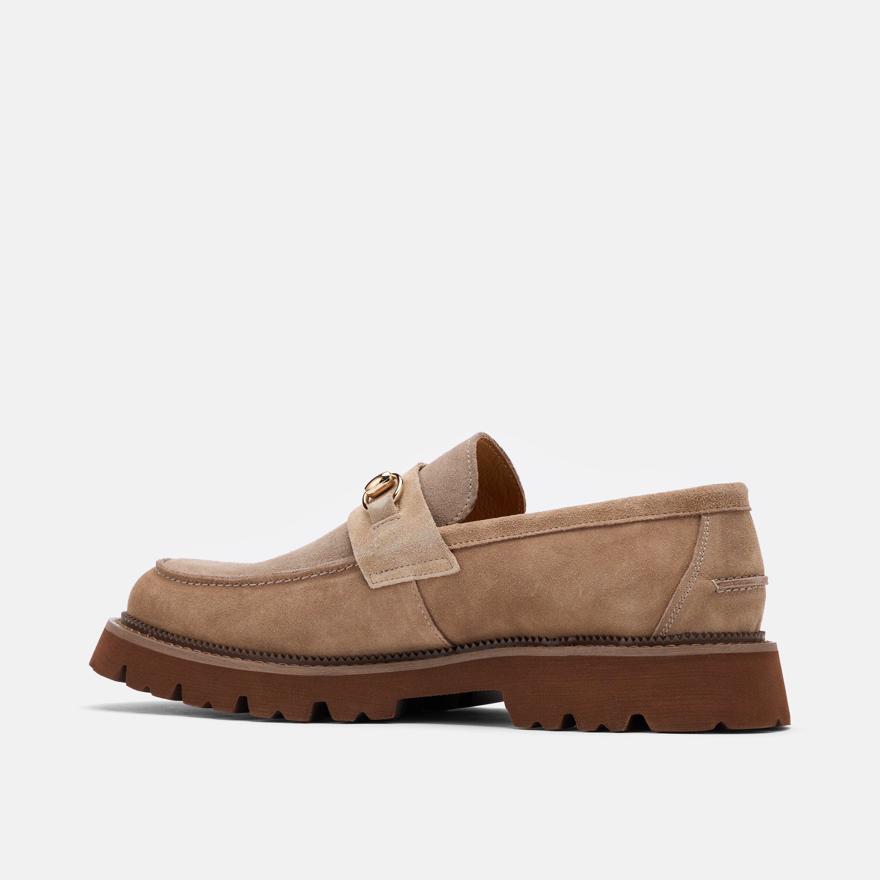 Blake Triple Tan Suede Lug Bit Loafers