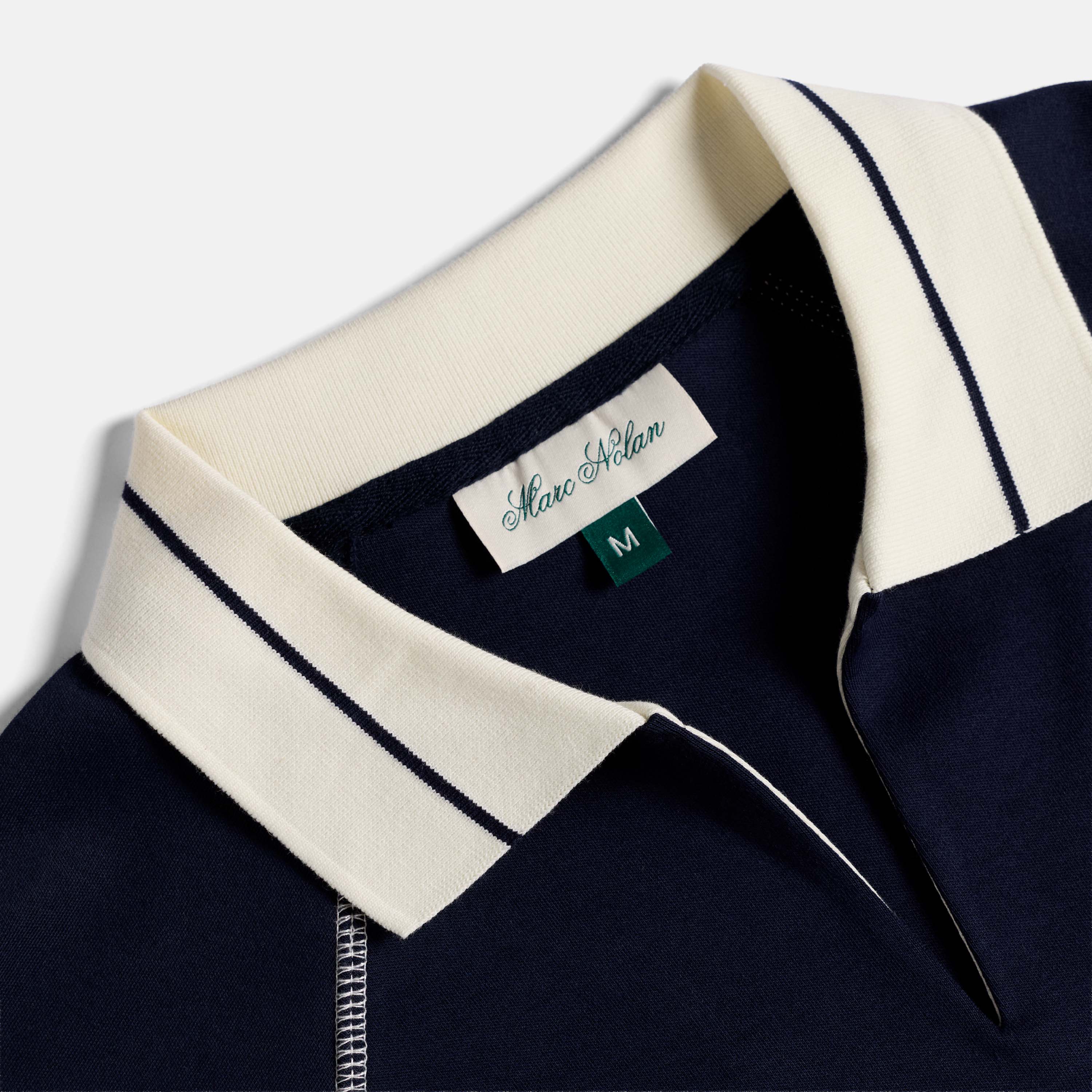 Tennis Polo - Navy/White
